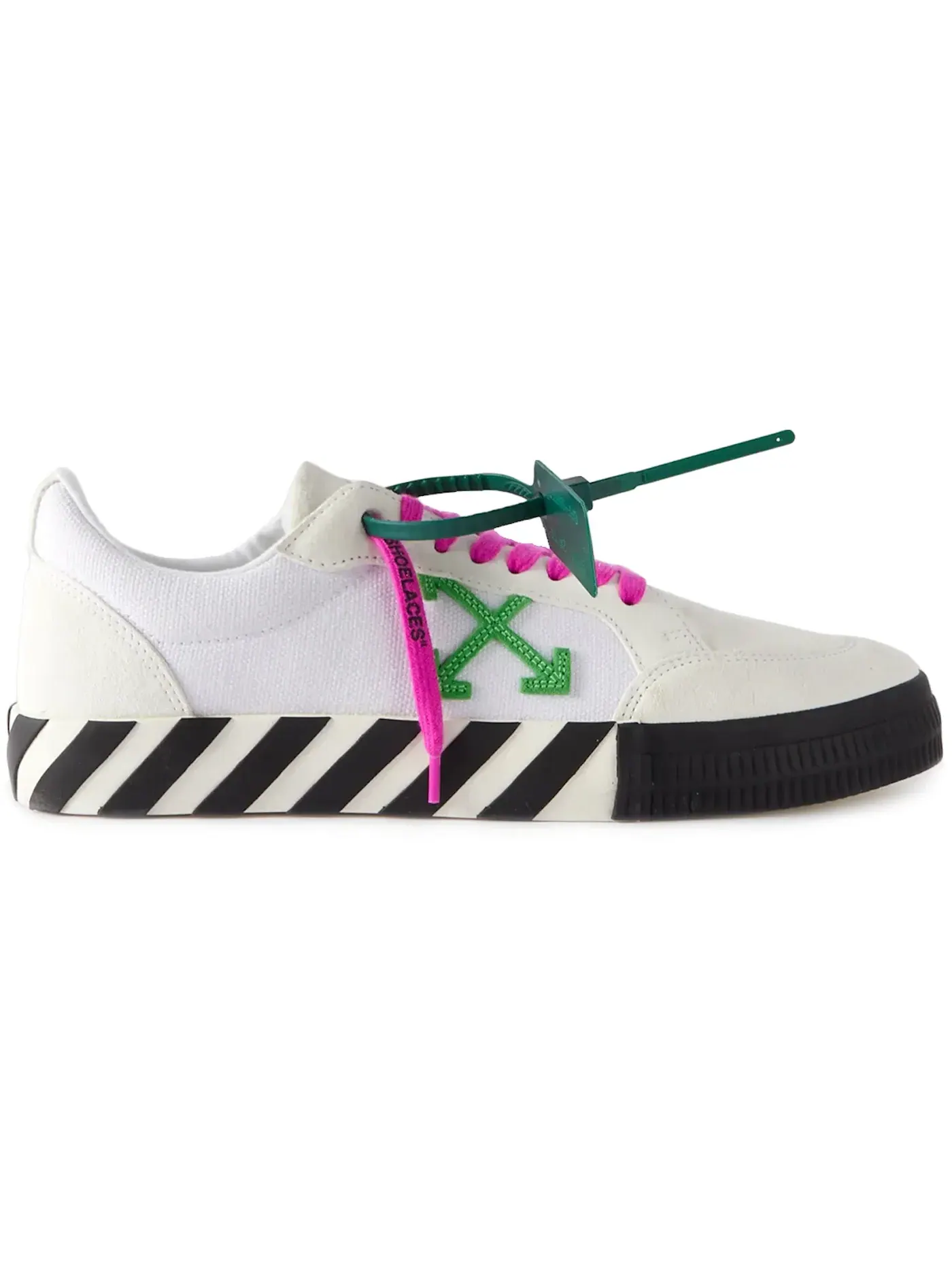 Мужские кеды с контрастной отделкой OFF-WHITE Vulc Low OFF-WHITE — изображение 1 из 1, белый/зеленый
