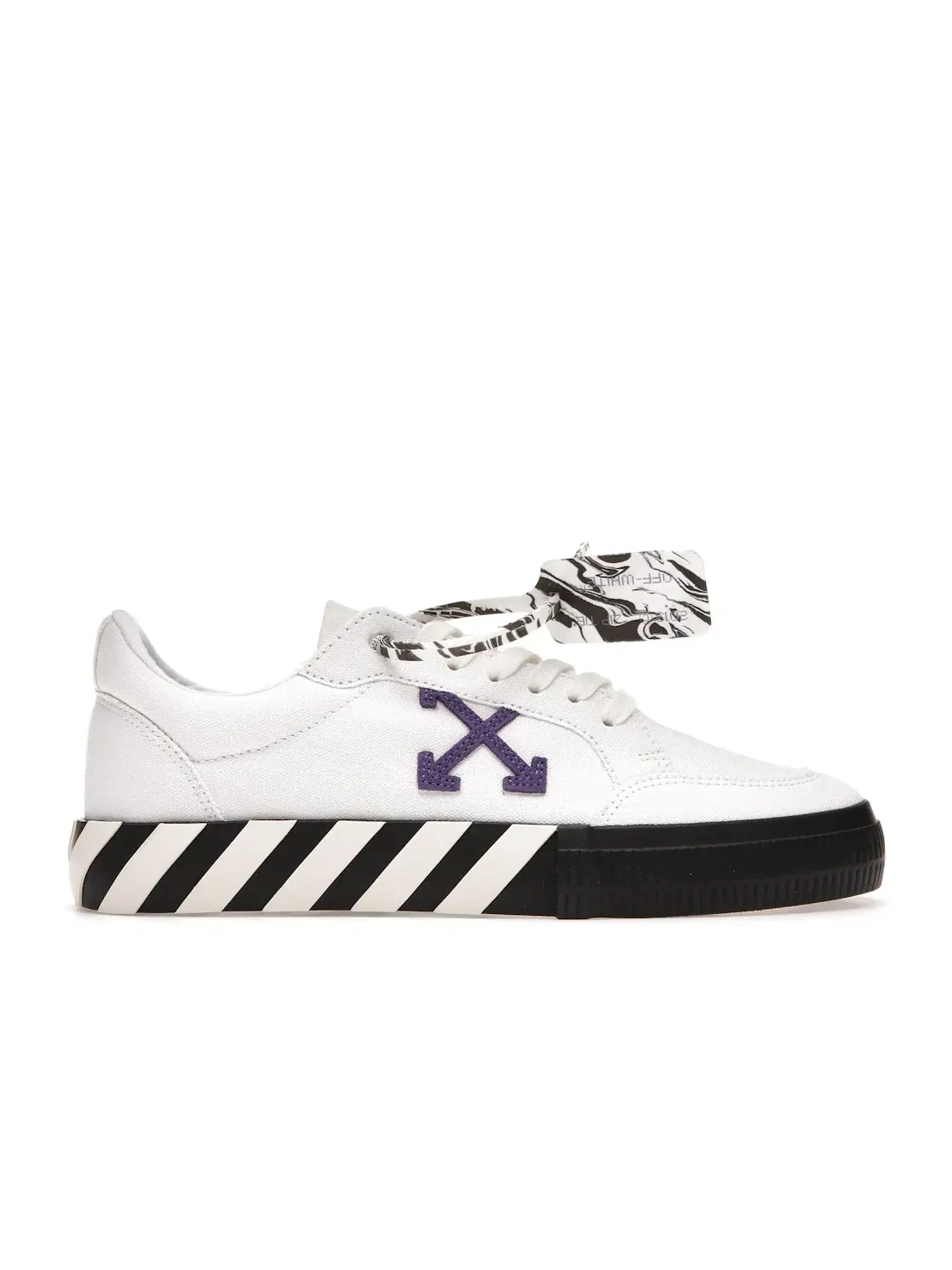 Мужские кроссовки с кожаным верхом OFF-WHITE Vulc Low — изображение 1 из 4, белый/черный/фиолетовый