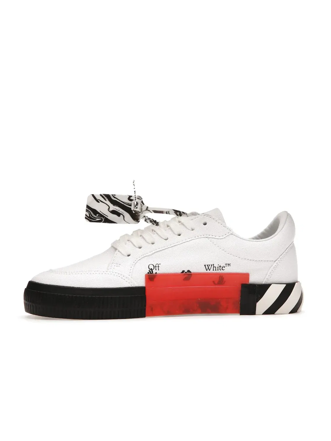 Мужские кроссовки с кожаным верхом OFF-WHITE Vulc Low — изображение 3 из 4, белый/черный/фиолетовый