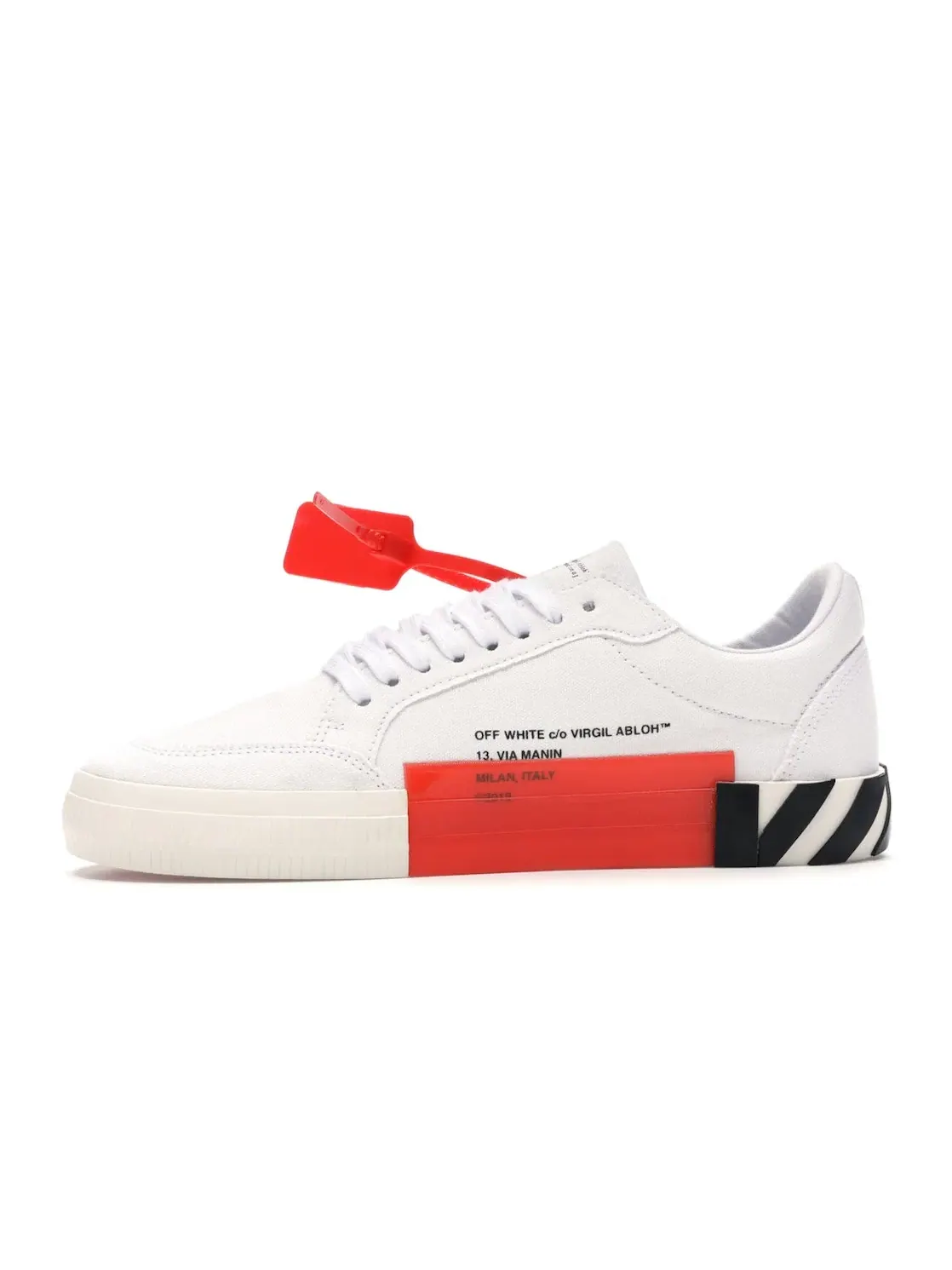 Мужские кеды с кожаным верхом OFF-WHITE Vulc Low — изображение 3 из 4, белый
