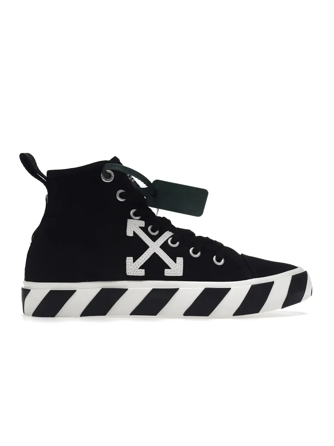 Мужские кроссовки с контрастными элементами OFF-WHITE Vulc Mid Canvas — изображение 1 из 4, черный/белый