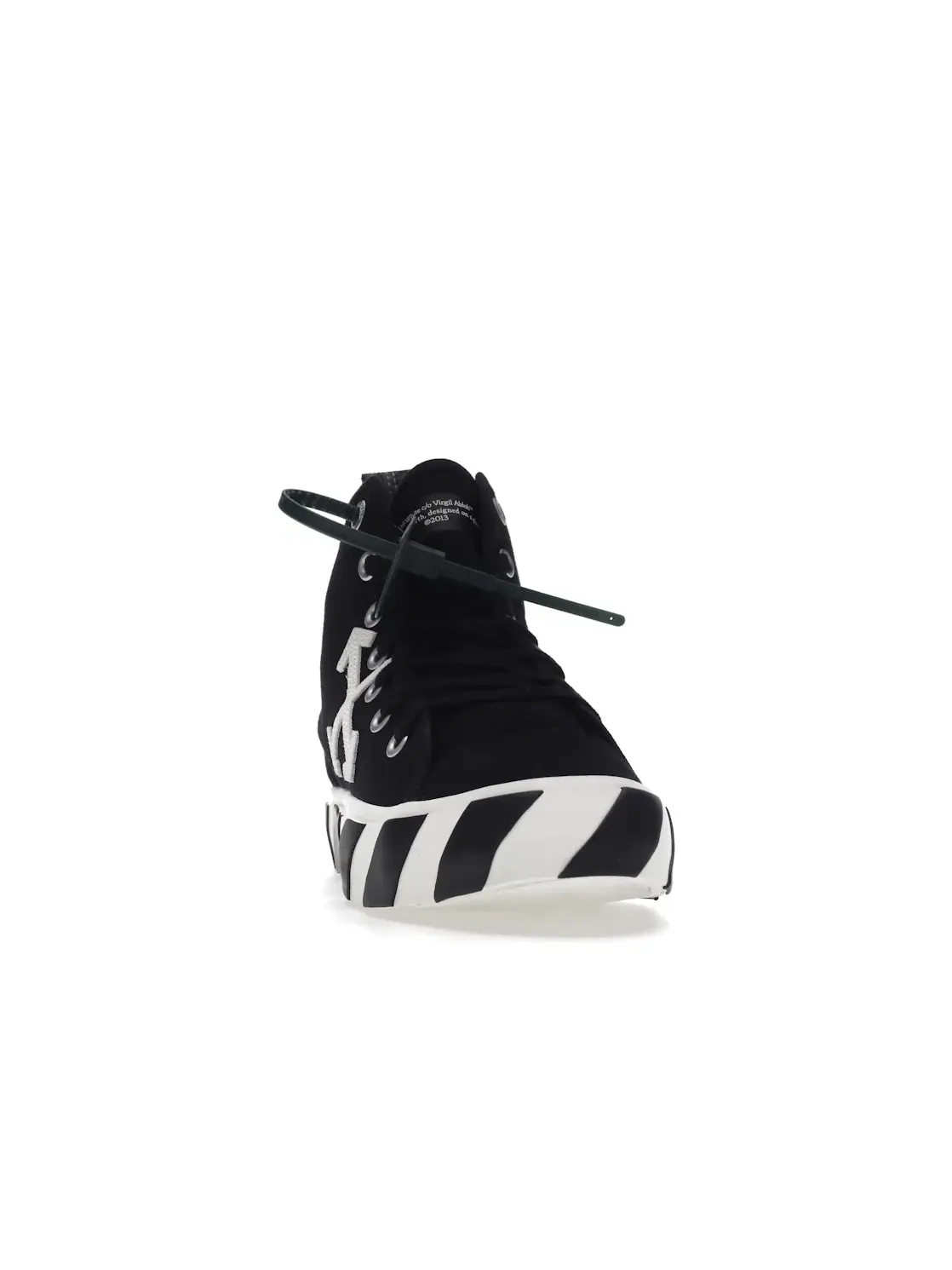 Мужские кроссовки с контрастными элементами OFF-WHITE Vulc Mid Canvas — изображение 2 из 4, черный/белый