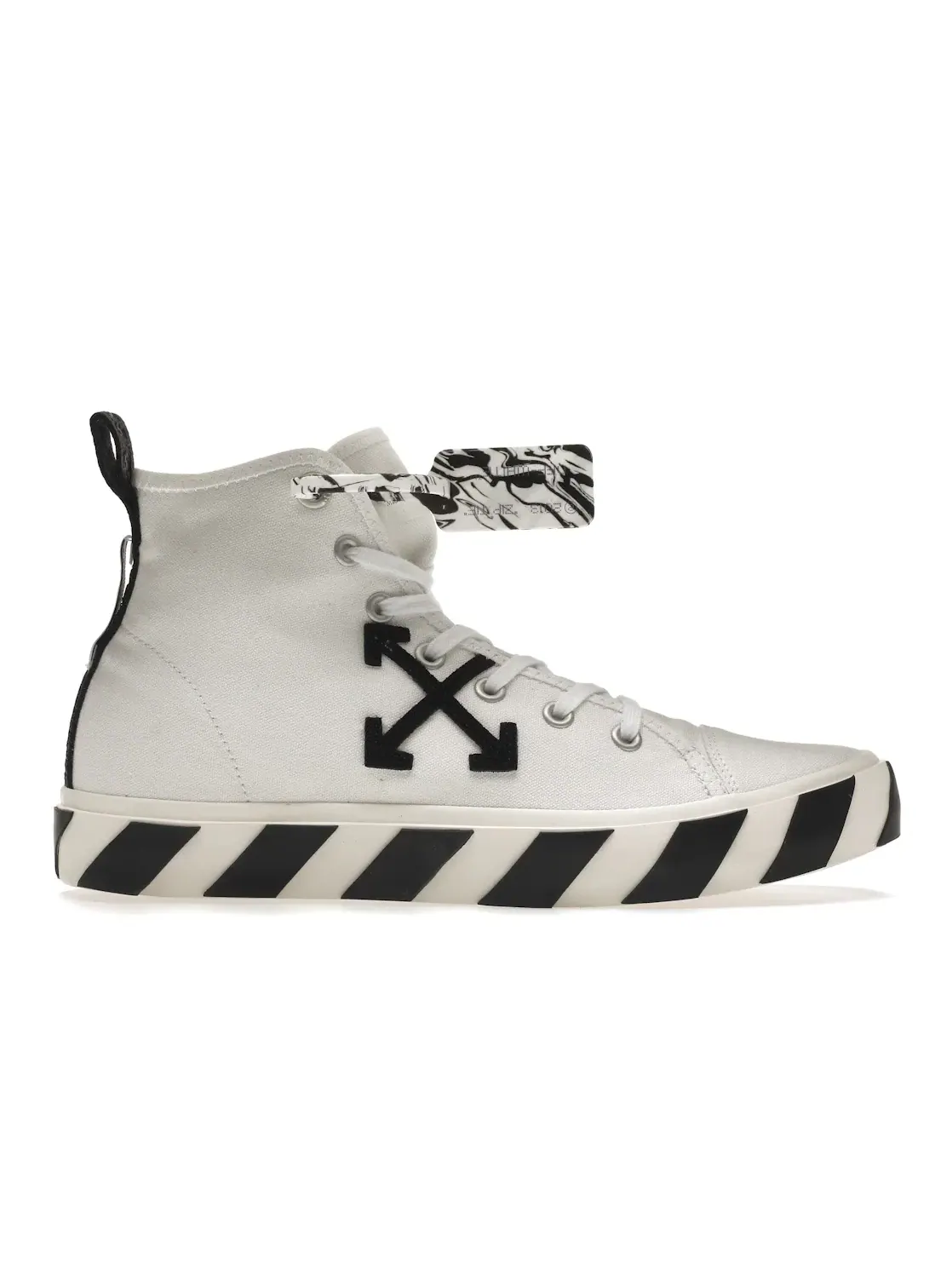 Мужские кроссовки с высоким верхом OFF-WHITE Vulcanized Mid Top OFF-WHITE — изображение 1 из 4, белый/черный