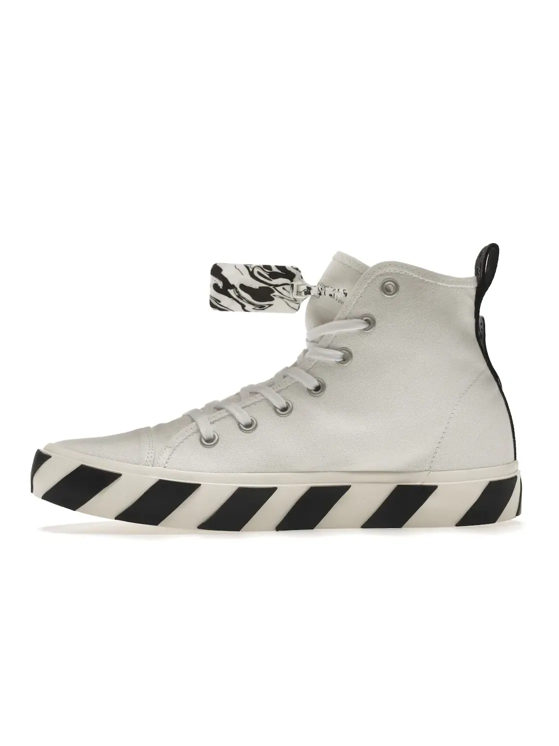 Мужские кроссовки с высоким верхом OFF-WHITE Vulcanized Mid Top OFF-WHITE — изображение 3 из 4, белый/черный