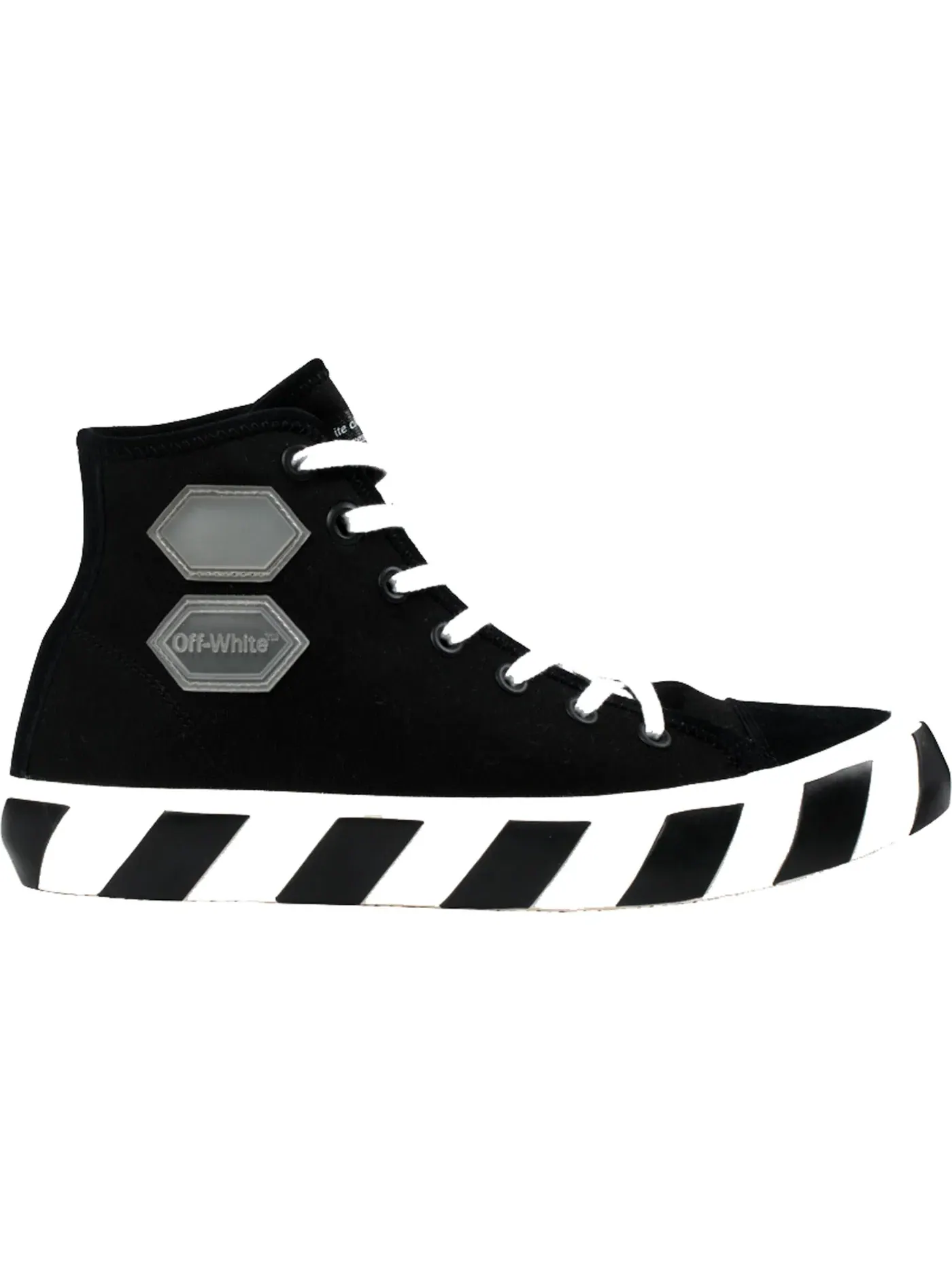 Мужские кеды с принтом OFF-WHITE Vulcanized Hi — изображение 1 из 1, черный/белый