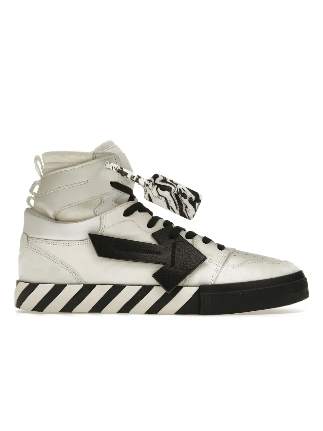 Мужские кроссовки Vulcanized Hi Top OFF-WHITE — изображение 1 из 4, белый/черный