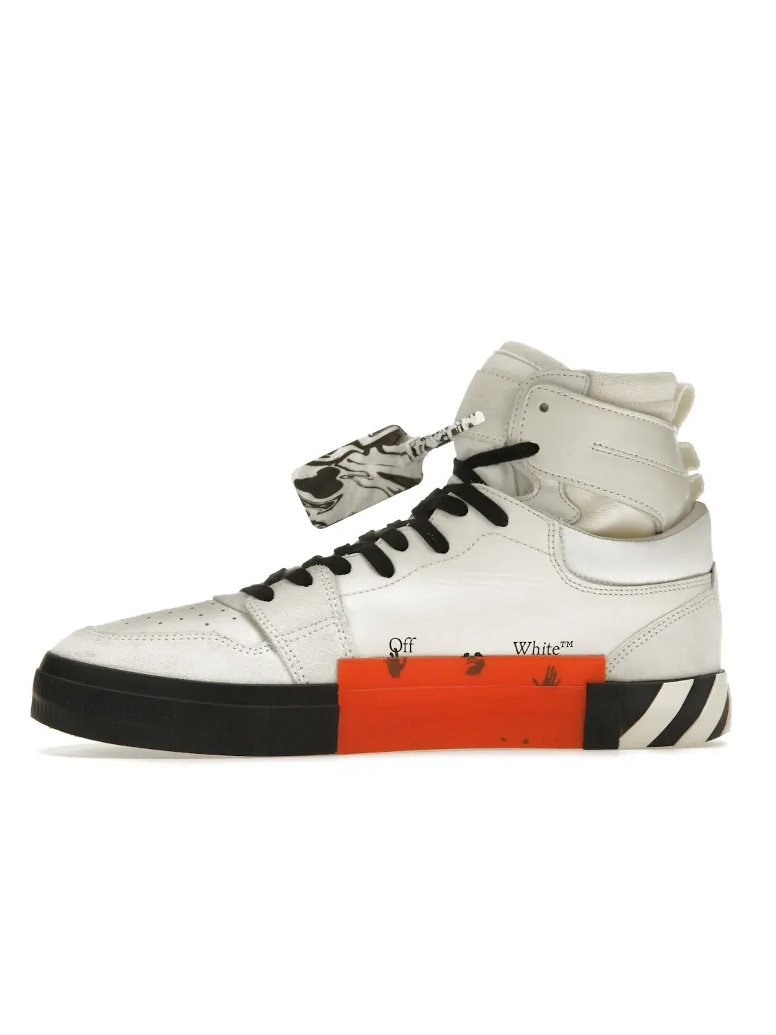 Мужские кроссовки Vulcanized Hi Top OFF-WHITE — изображение 3 из 4, белый/черный