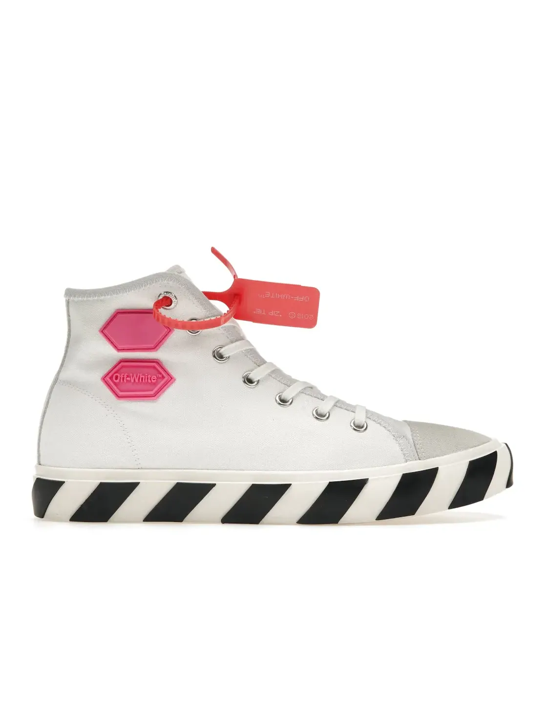 Мужские кроссовки высокие Vulcanized Hi Top OFF-WHITE — изображение 1 из 4, белый черный