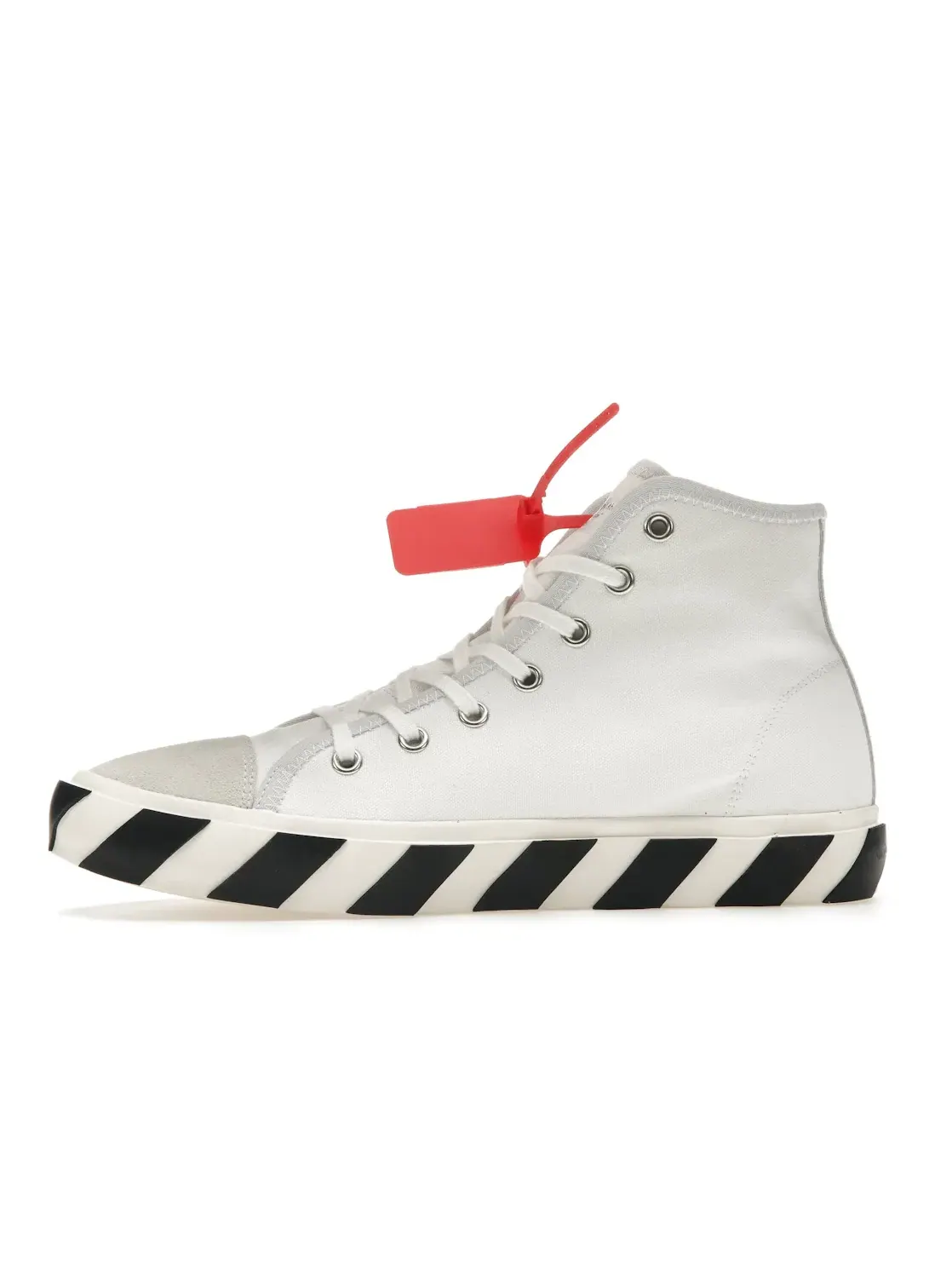 Мужские кроссовки высокие Vulcanized Hi Top OFF-WHITE — изображение 3 из 4, белый черный