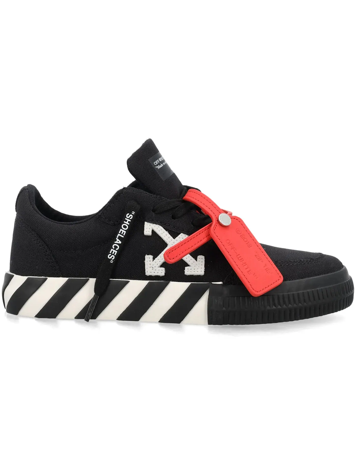 Женские кеды с низким берцем OFF-WHITE Vulcanized Low — изображение 1 из 1, черный/белый