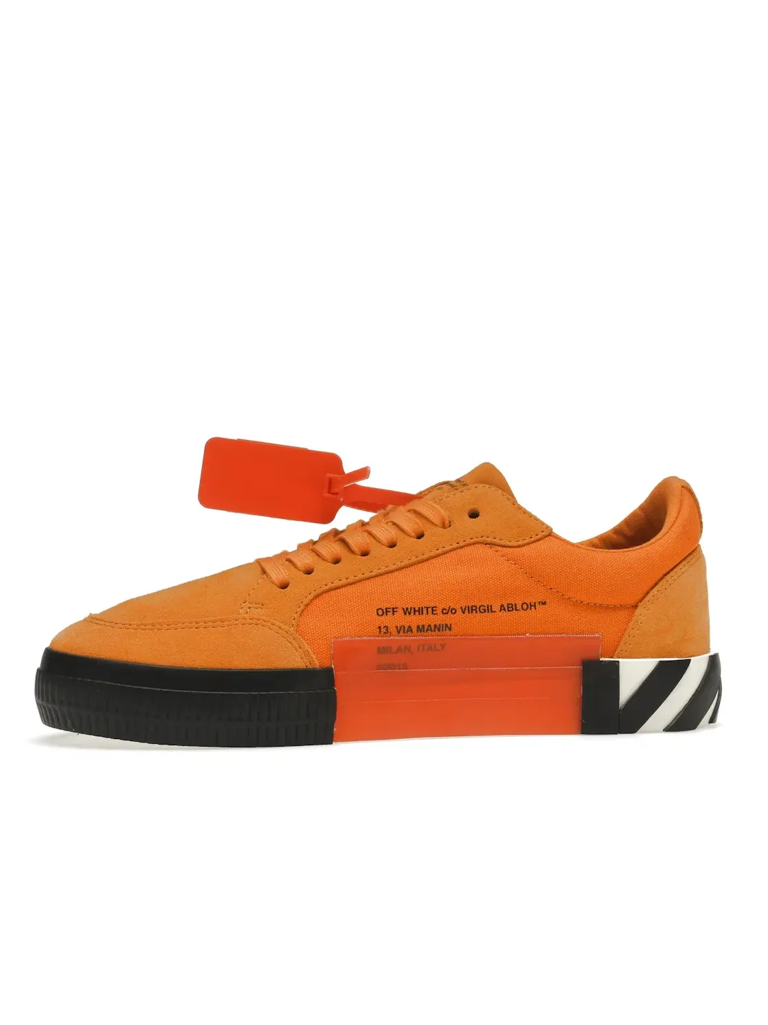 Мужские кроссовки на низкой подошве OFF-WHITE Vulcanized Low OFF-WHITE — изображение 3 из 4, оранжевый/черный