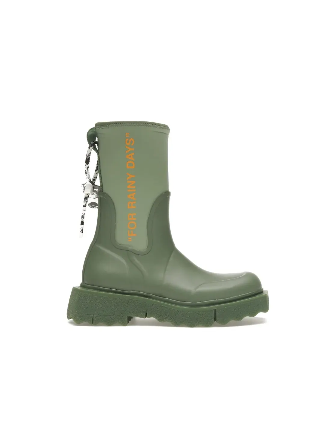 Женские резиновые сапоги с биркой OFF-WHITE Zip-tie Rain Boots OFF-WHITE