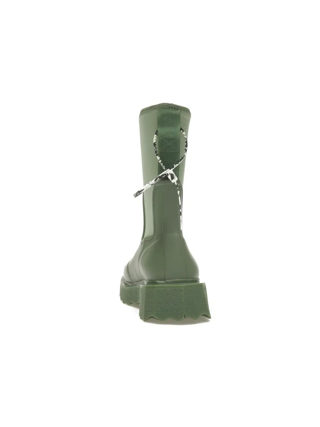 Женские резиновые сапоги с биркой OFF-WHITE Zip-tie Rain Boots OFF-WHITE — изображение 4 из 4, зеленый