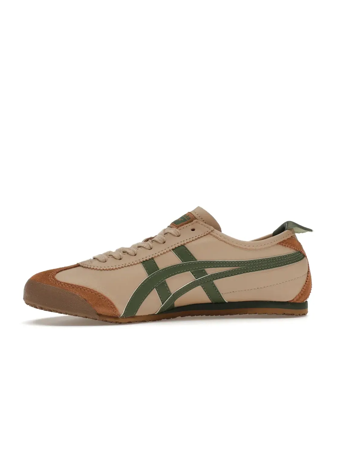Мужские кроссовки классические Onitsuka Tiger Mexico 66 ASICS — изображение 3 из 4, бежевый/зеленый