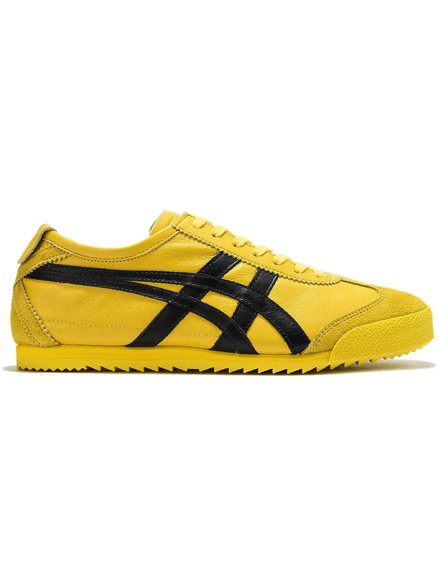 Женские кроссовки с желтой подошвой Onitsuka Tiger Mexico 66 Deluxe NM ASICS — изображение 1 из 1, желтый/черный