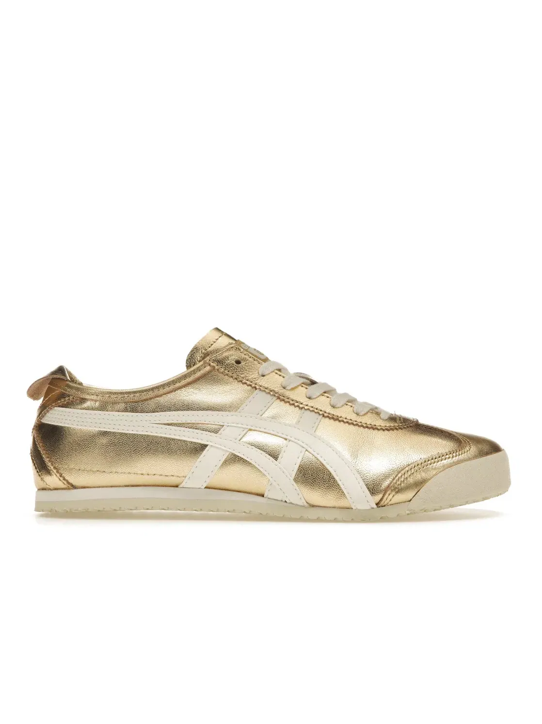 Мужские кроссовки с металлическим верхом Onitsuka Tiger Mexico 66 ASICS — изображение 1 из 4, золотистый/белый