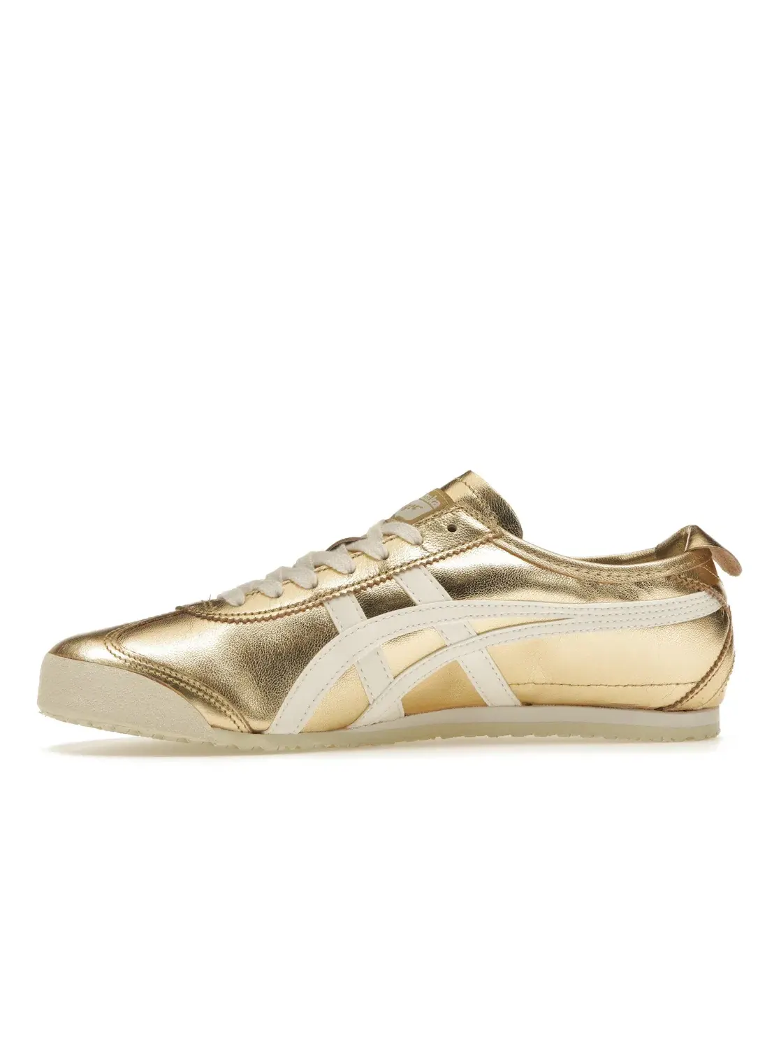 Мужские кроссовки с металлическим верхом Onitsuka Tiger Mexico 66 ASICS — изображение 3 из 4, золотистый/белый