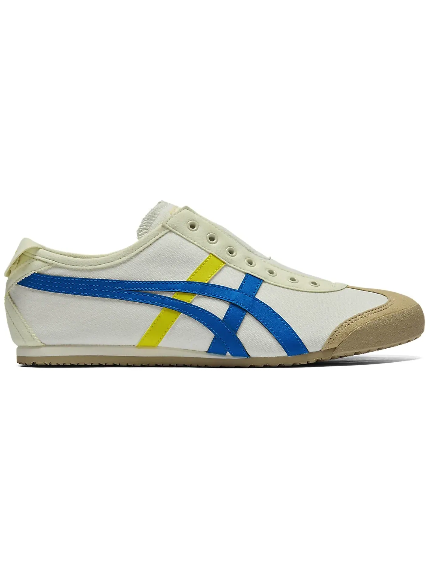 Мужские кроссовки для повседневной носки Onitsuka Tiger Mexico 66 Slip-On ASICS — изображение 1 из 1, кремовый синий