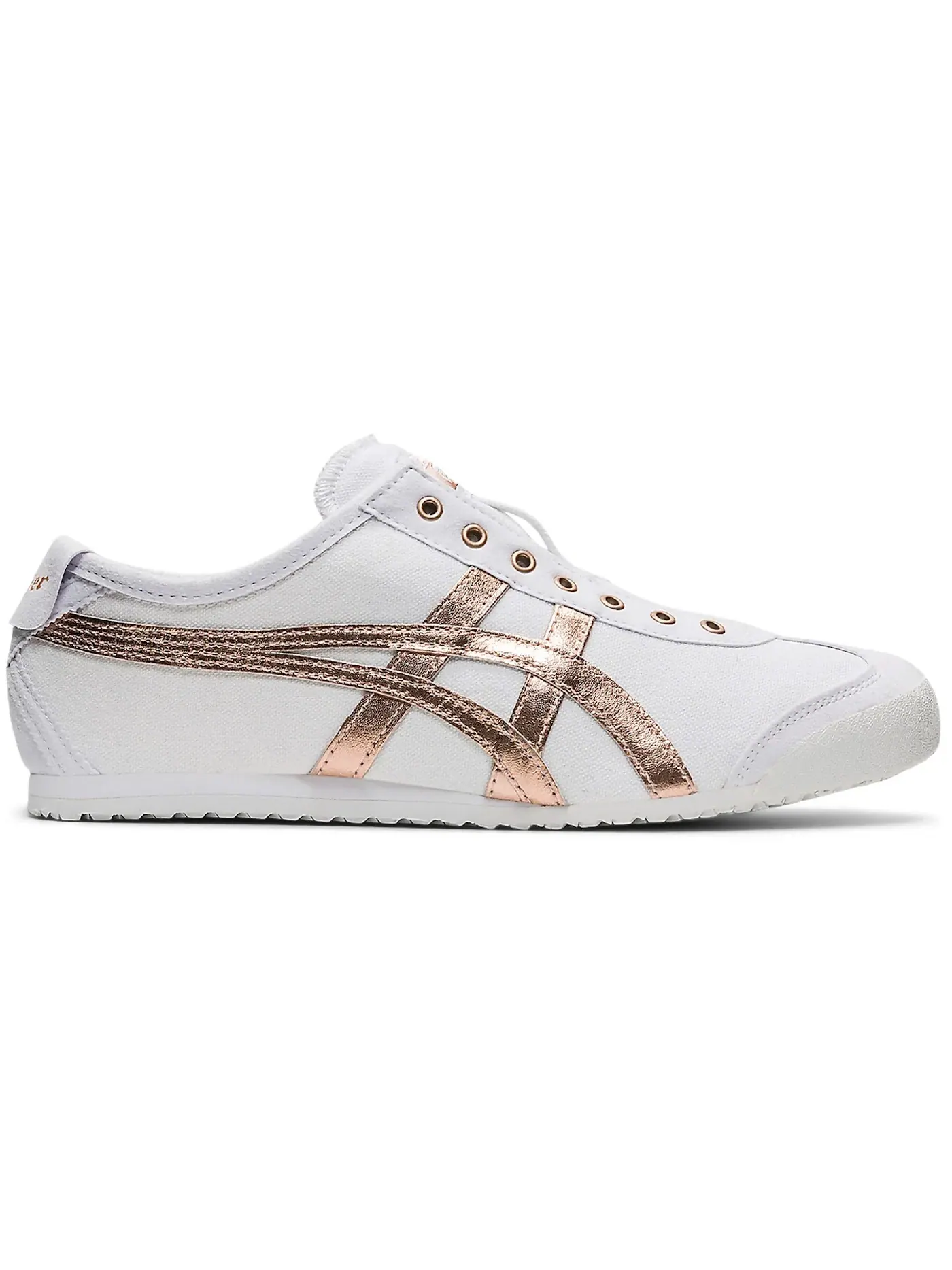Мужские кроссовки lifestyle Onitsuka Tiger Mexico 66 Slip-On ASICS — изображение 1 из 1, белый/розовый золотистый
