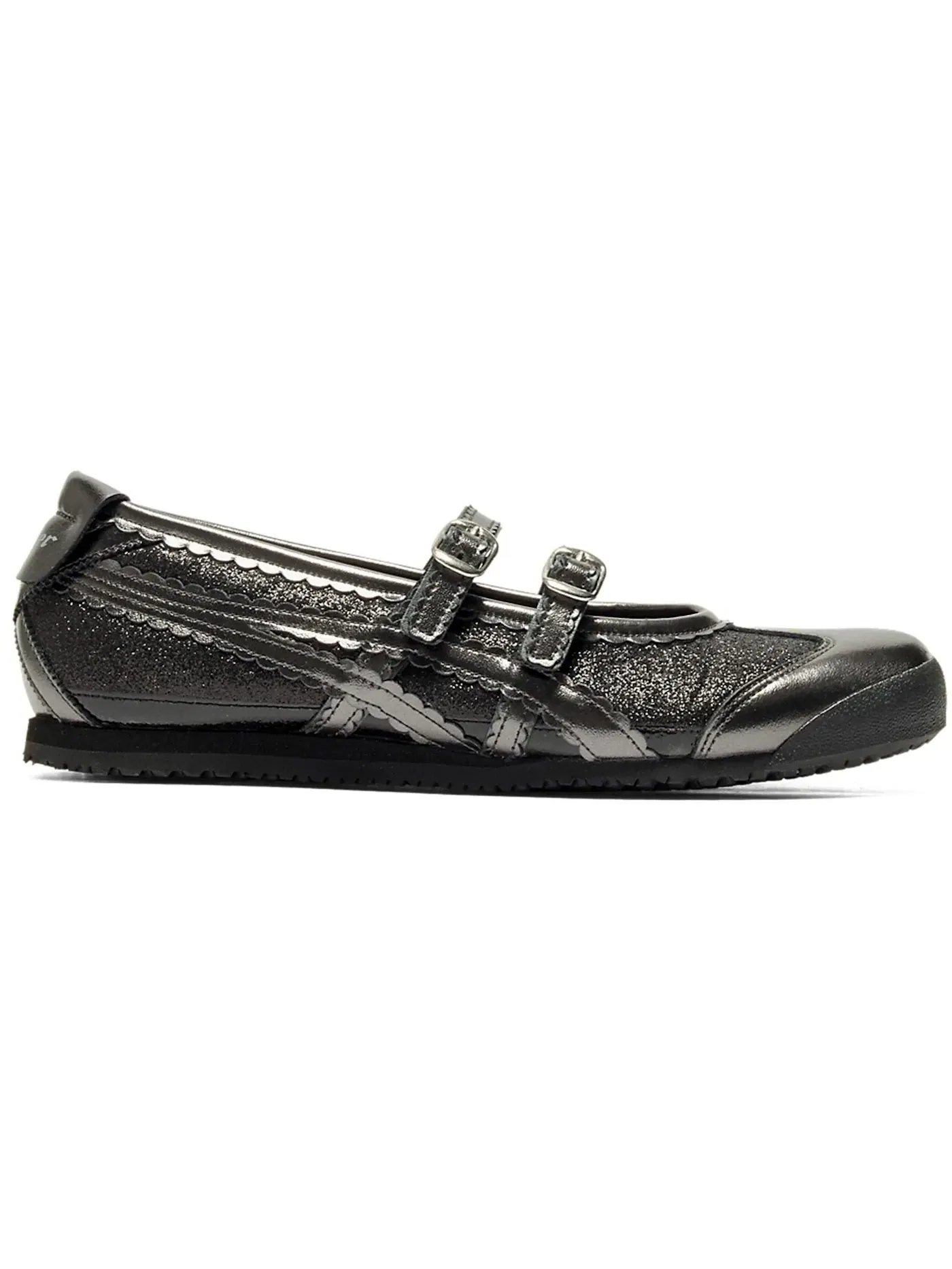 Женские кроссовки Lifestyle с блестящим покрытием Onitsuka Tiger Mexico 66 TGRS — изображение 1 из 1, черный