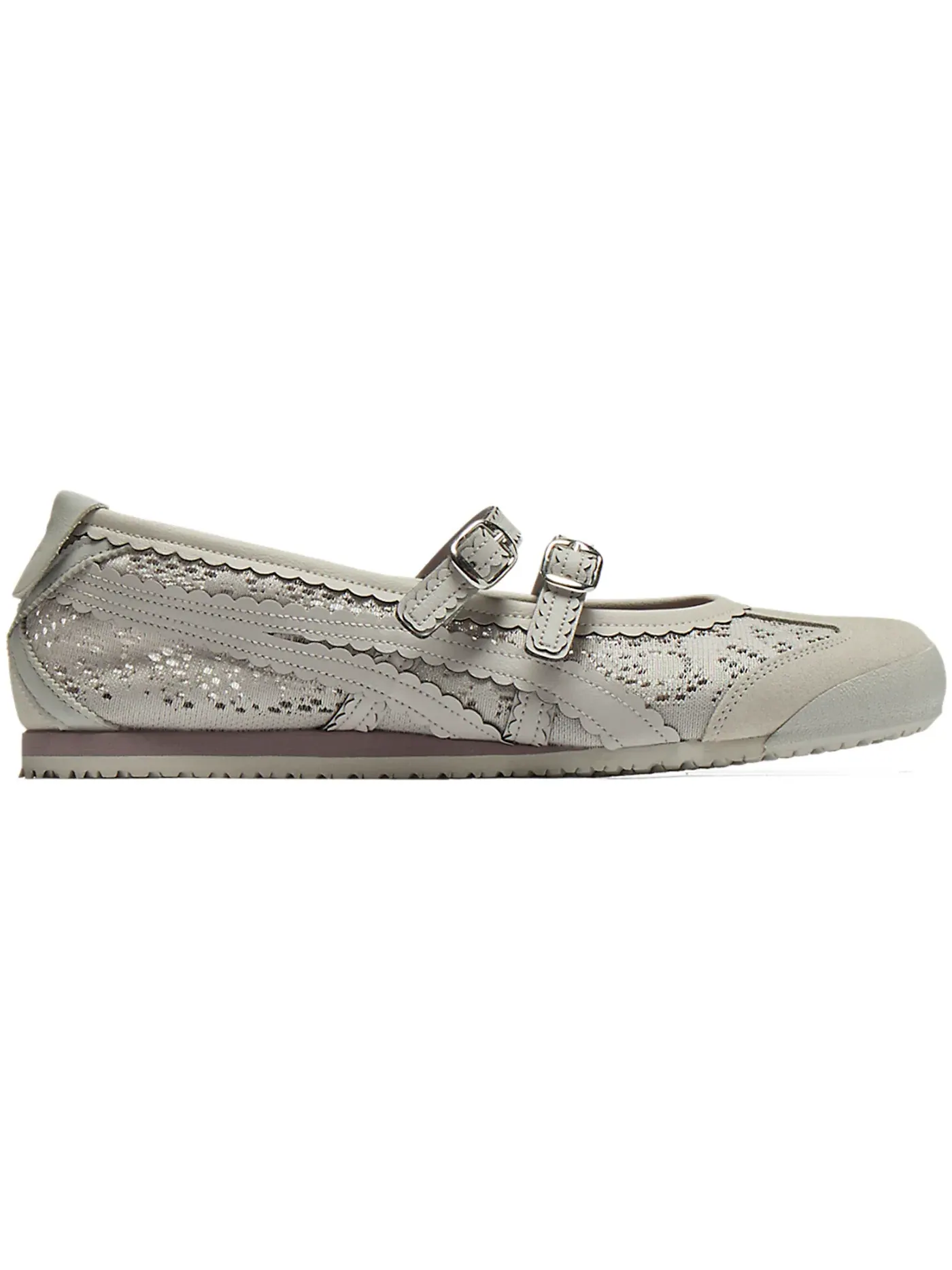 Женские кроссовки с жаккардовой сеткой Onitsuka Tiger Mexico 66 TGRS — изображение 1 из 1, серый/серый