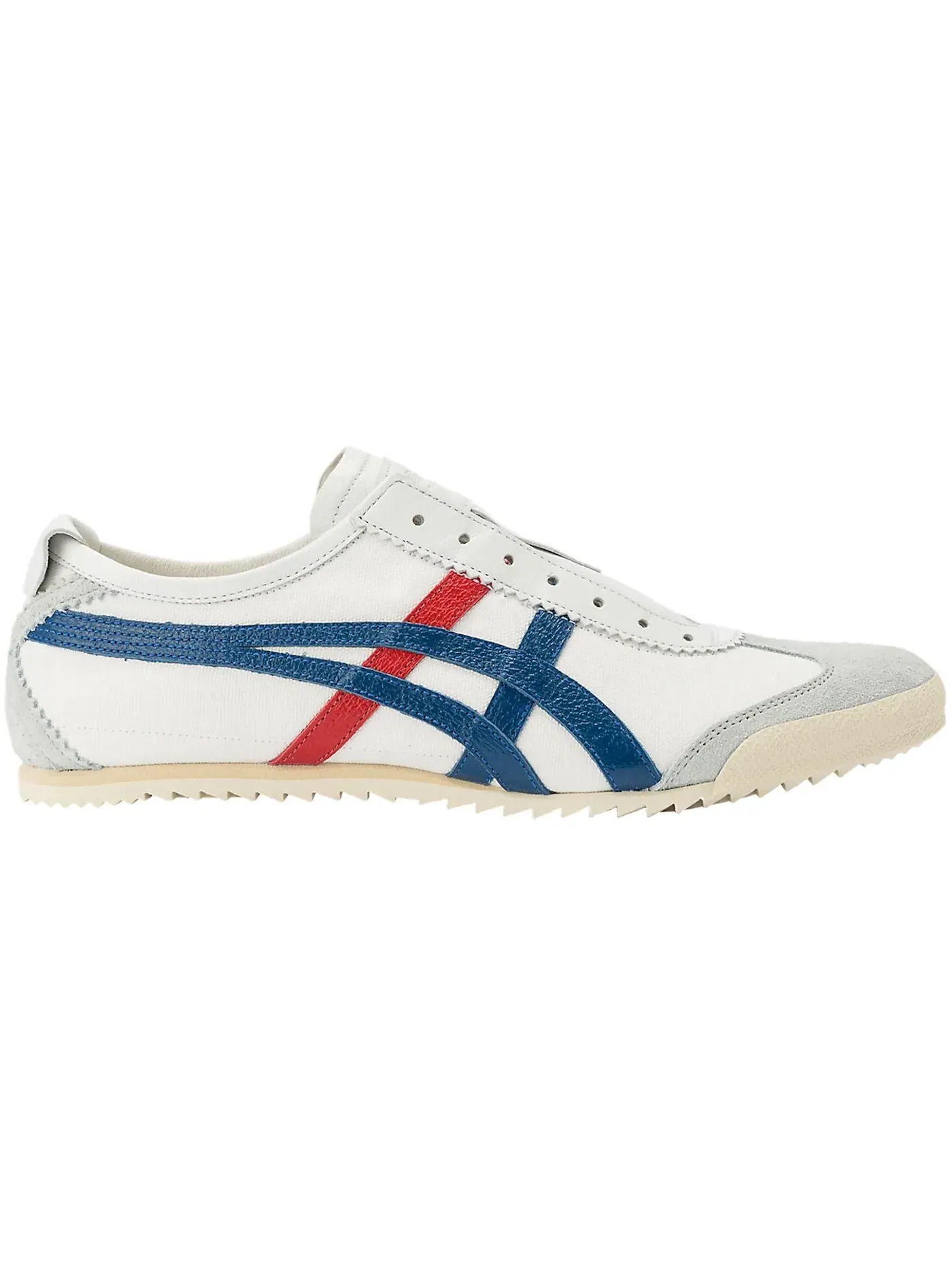 Мужские кроссовки повседневные Onitsuka Tiger Mexico Slip-On Deluxe NM ASICS — изображение 1 из 1, белый/синий
