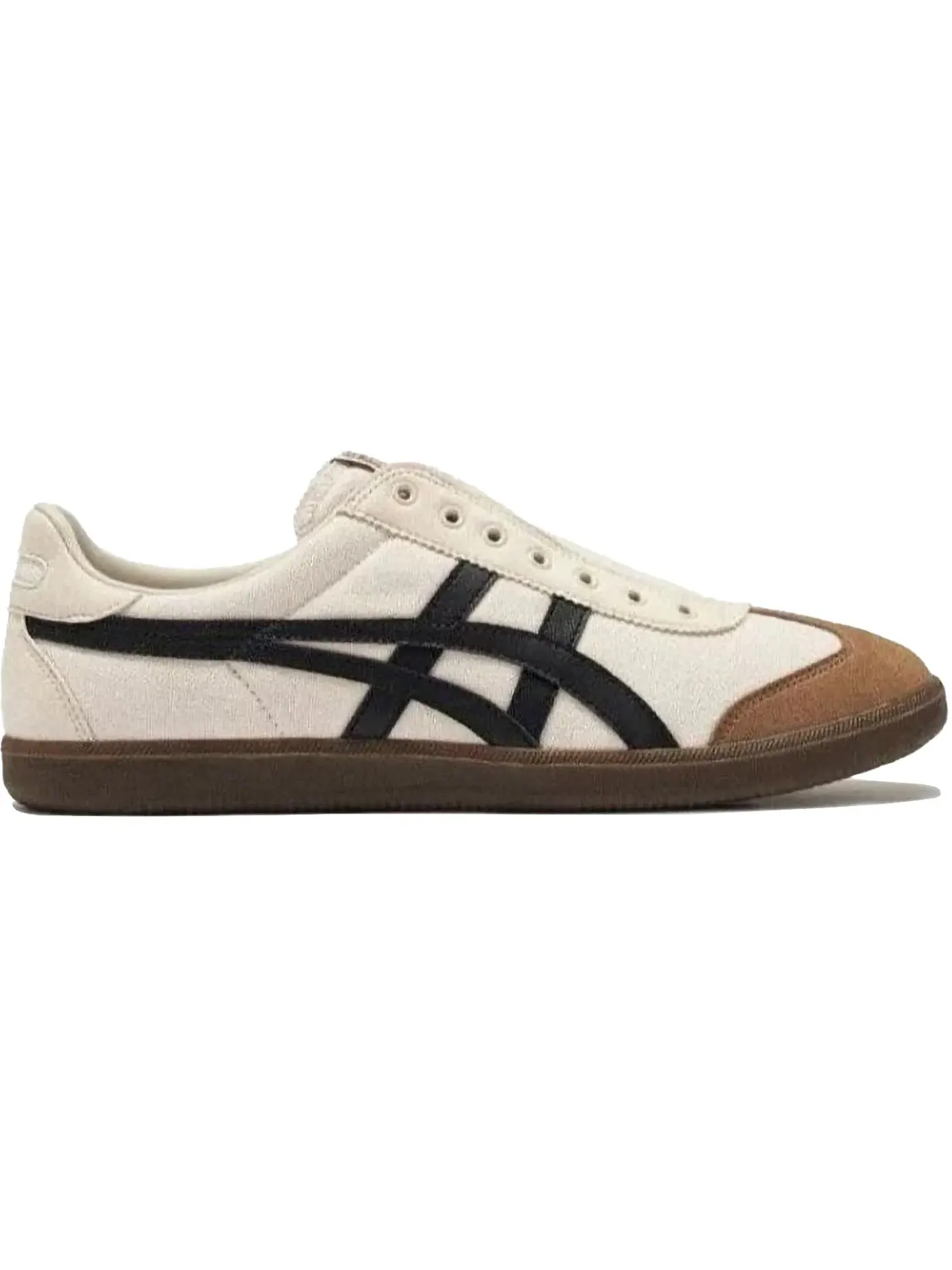 Мужские кроссовки повседневные Onitsuka Tiger Tokuten Slip-On ASICS — изображение 1 из 1, белый/коричневый/черный
