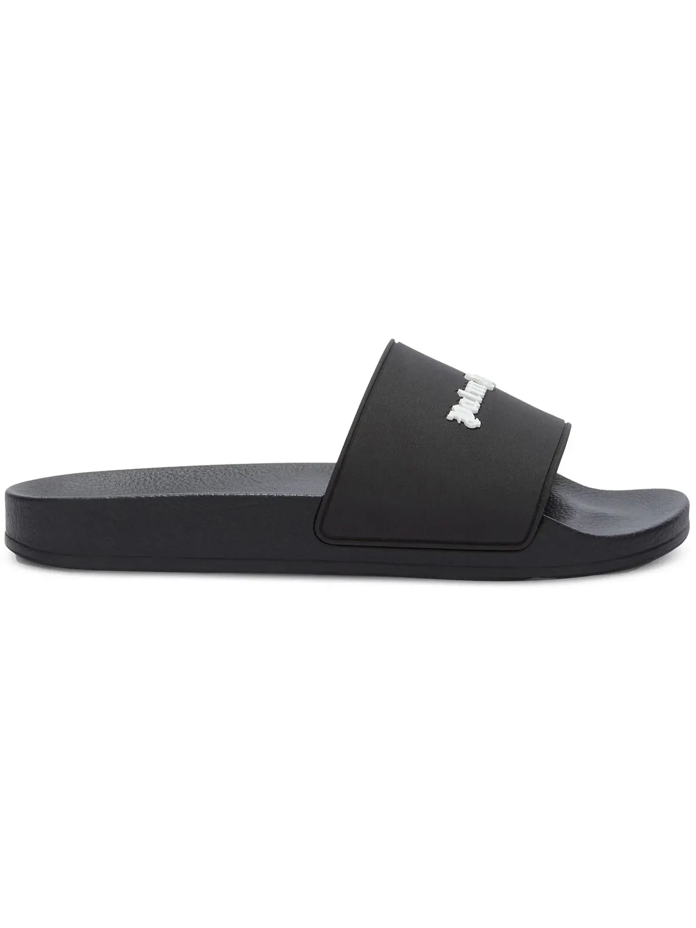Мужские шлепанцы с логотипом Palm Angels Classic Logo Pool Slides — изображение 1 из 2, черный/белый