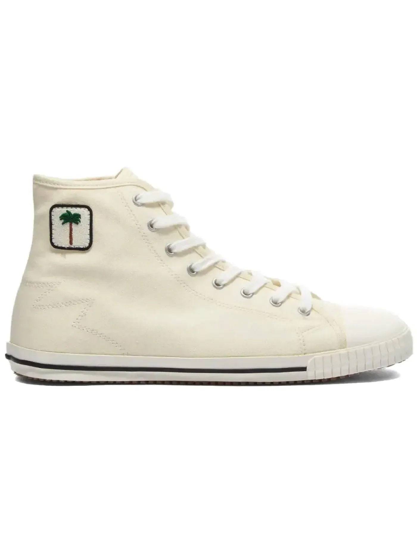 Мужские высокие кеды Vulcanized Palm Angels — изображение 1 из 1, белый