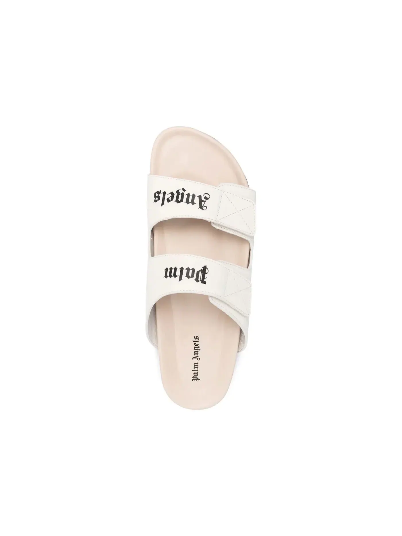 Мужские сандалии с принтом Palm Angels Logo Print Sandals Palm Angels — изображение 2 из 2, белый