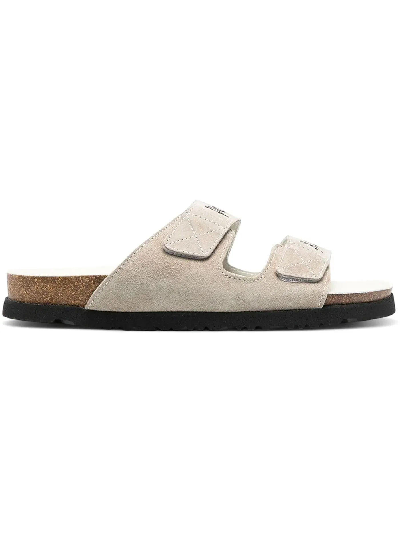 Мужские шлепанцы с принтом Palm Angels Logo Print Slide Sandals Palm Angels — изображение 1 из 1, белый