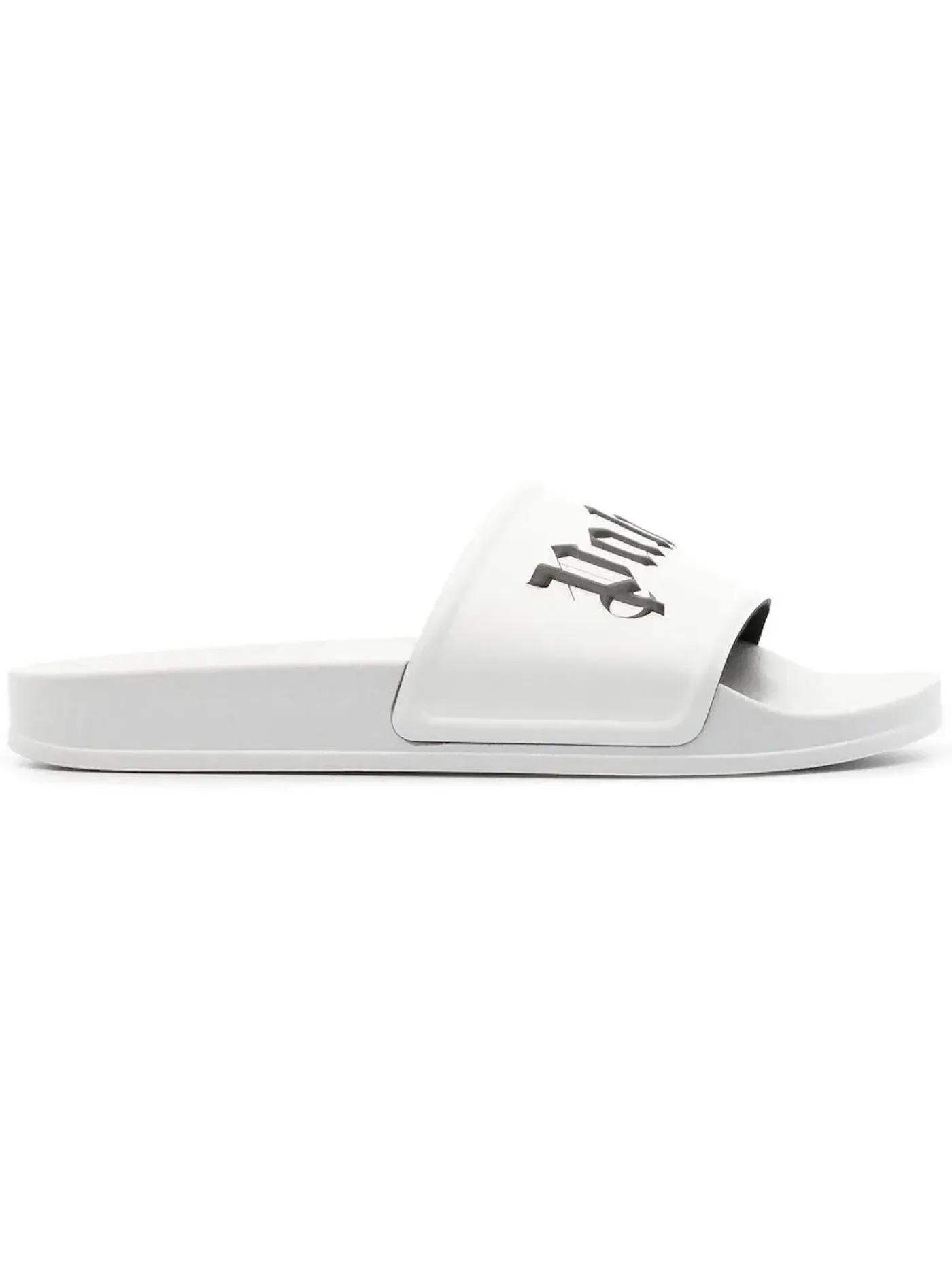 Мужские шлепанцы с логотипом Palm Angels Logo Slide Palm Angels — изображение 1 из 1, белый/черный