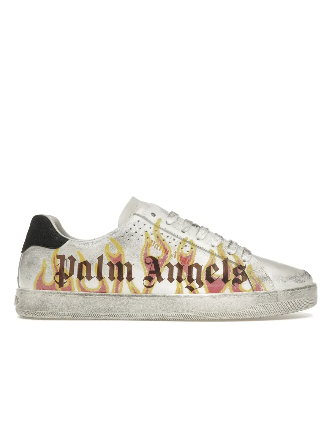 Мужские кроссовки с принтом Palm Angels Palm One Low-Top Flame Print — изображение 1 из 4, белый мульти