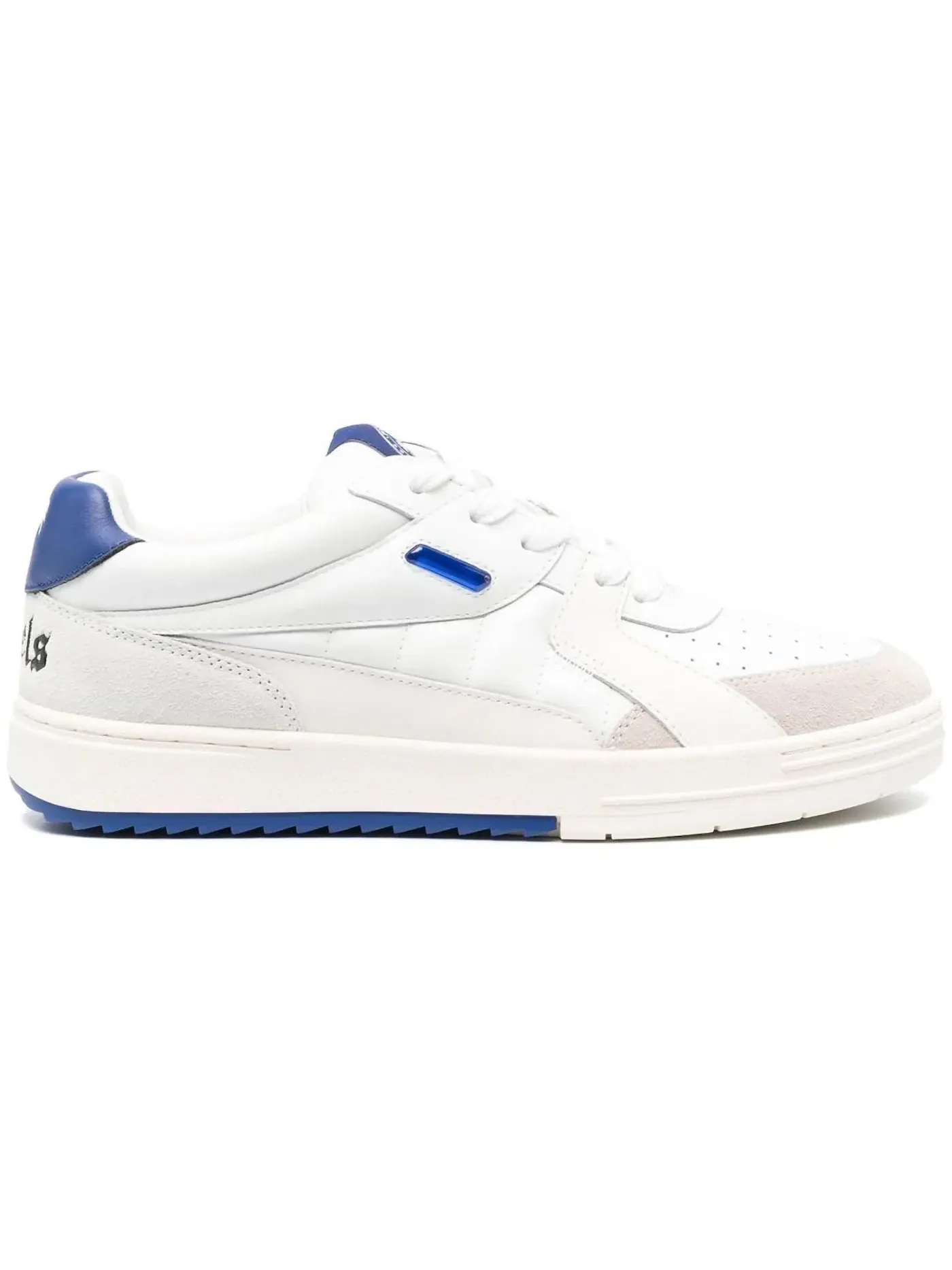 Мужские кроссовки с кожаным верхом Palm Angels Palm University Sneaker — изображение 1 из 1, белый/синий