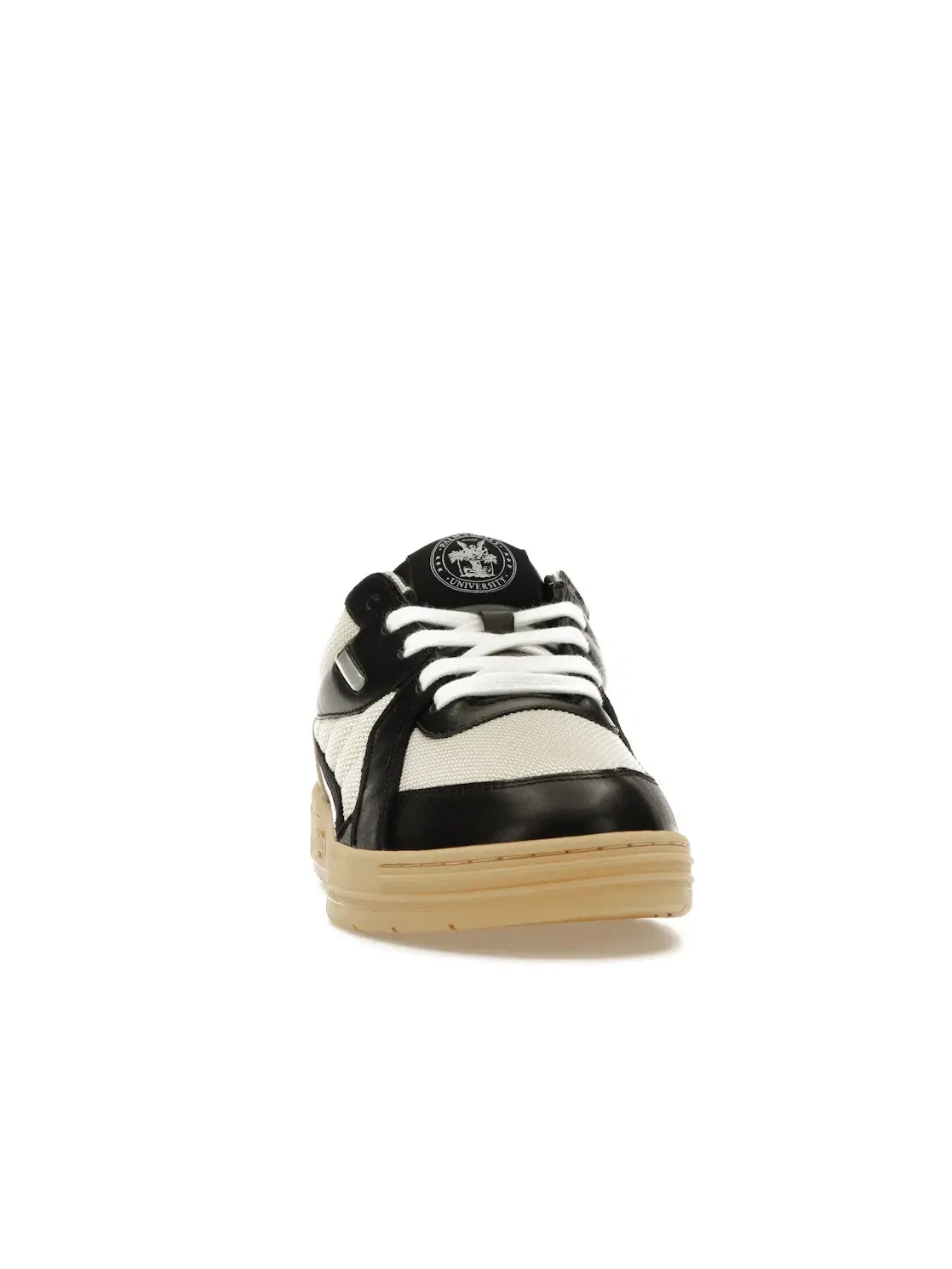 Мужские кроссовки с кожаным верхом Palm Angels Palm University Sneaker — изображение 2 из 4, белый/черный