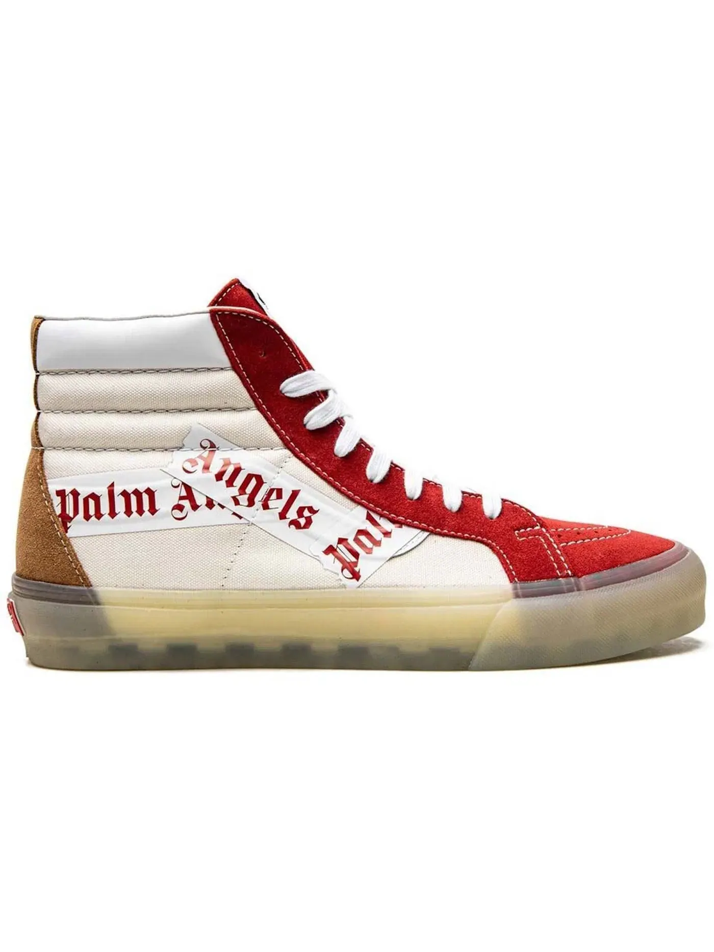 Мужские кроссовки с принтом Palm Angels x Vans Sk8-Hi Reissue Sneakers Palm Angels — изображение 1 из 1, белый/красный