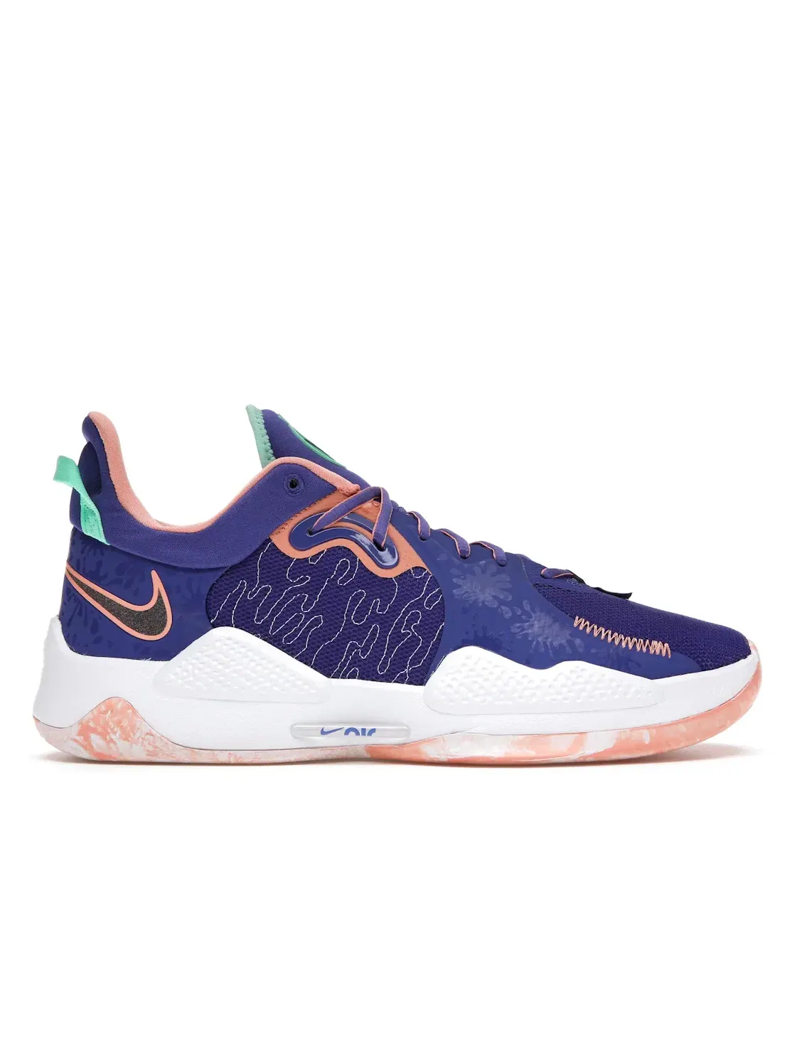Мужские кроссовки для баскетбола с амортизацией PG 5 Nike — изображение 1 из 4, зеленый/синий