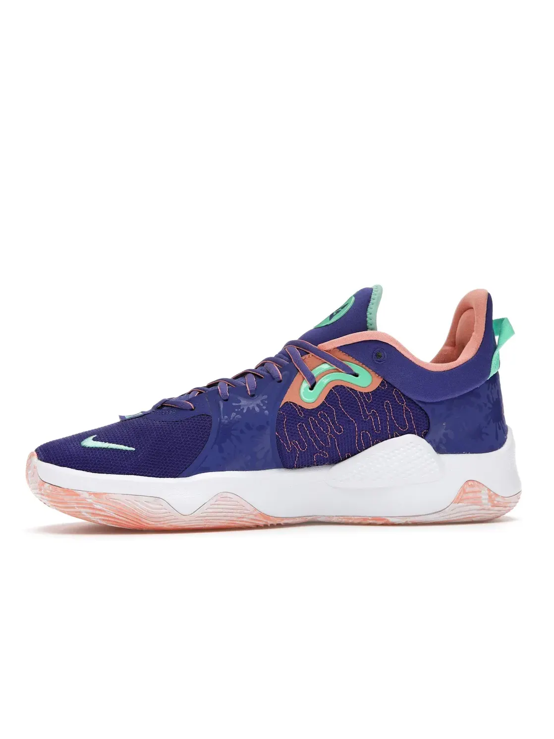 Мужские кроссовки для баскетбола с амортизацией PG 5 Nike — изображение 3 из 4, зеленый/синий