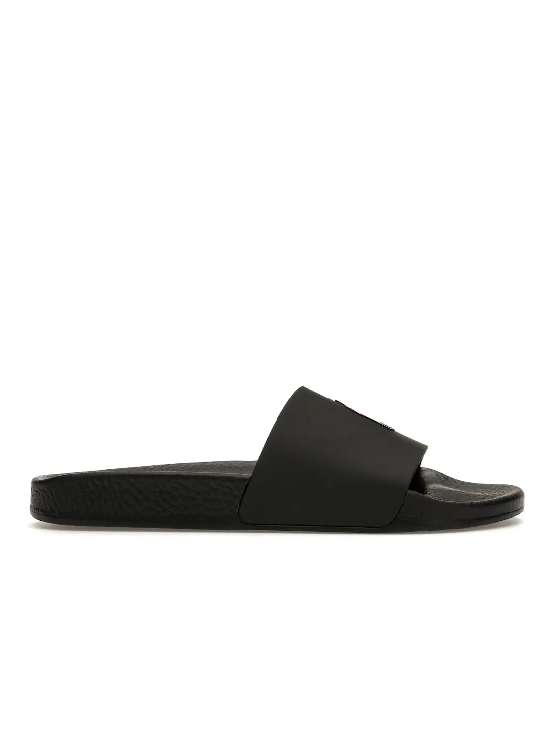 Мужские шлепанцы с принтом Polo Ralph Lauren Signature Pony Slide — изображение 1 из 4, черный/красный