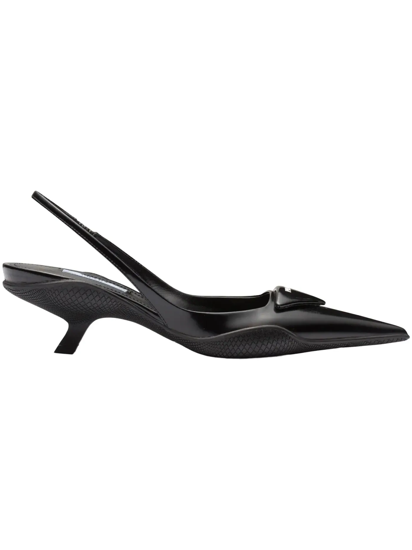 Женские туфли на каблуке с ремешком Prada Prada 30mm Sling-Back Pumps — изображение 1 из 4, черный