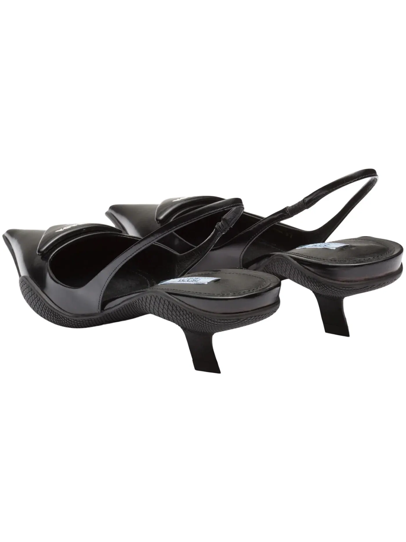 Женские туфли на каблуке с ремешком Prada Prada 30mm Sling-Back Pumps — изображение 4 из 4, черный