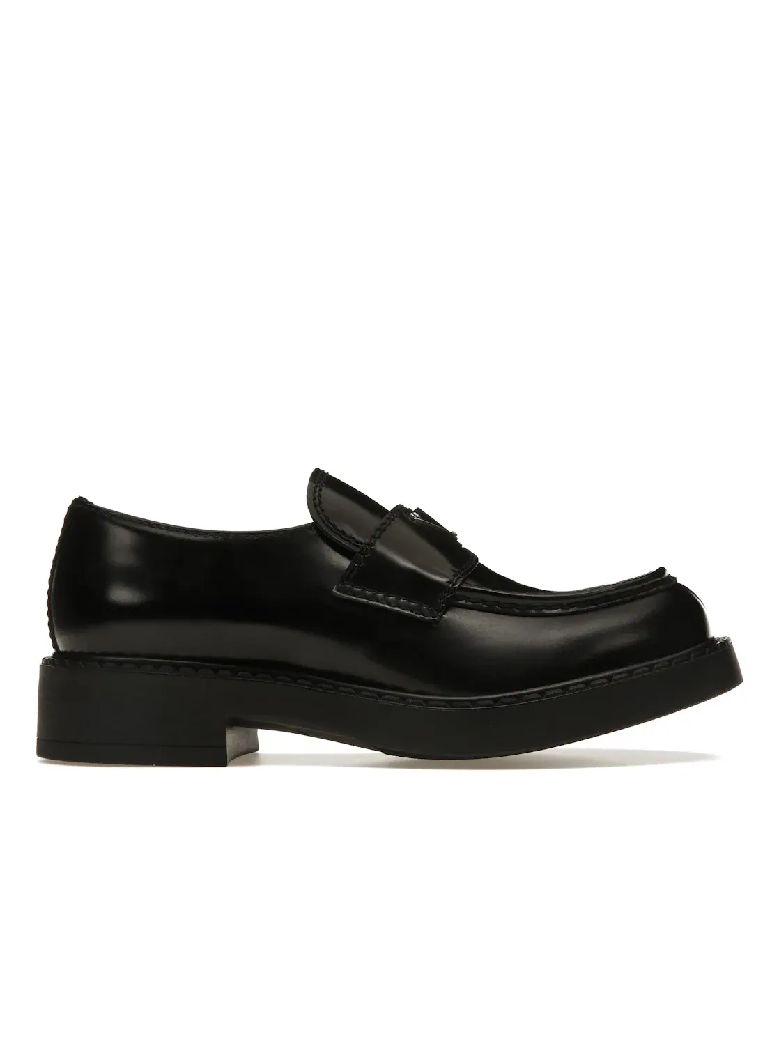 Мужские лоферы с цепочкой Prada Prada 35mm Loafer — изображение 1 из 4, черный/серебристый
