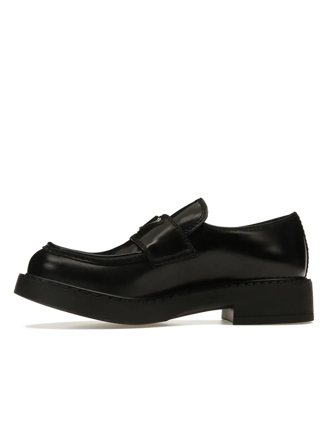 Мужские лоферы с цепочкой Prada Prada 35mm Loafer — изображение 3 из 4, черный/серебристый