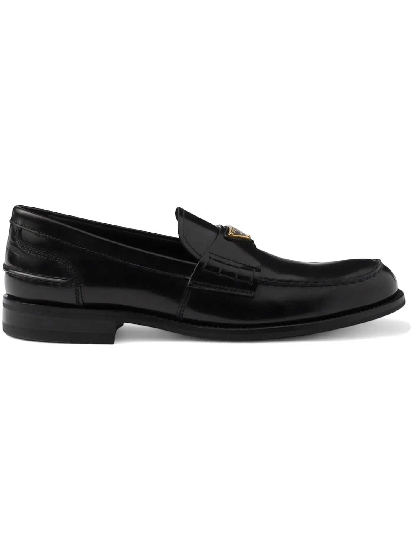 Мужские лоферы из замши Prada Prada Brushed Leather Loafers — изображение 1 из 1, черный