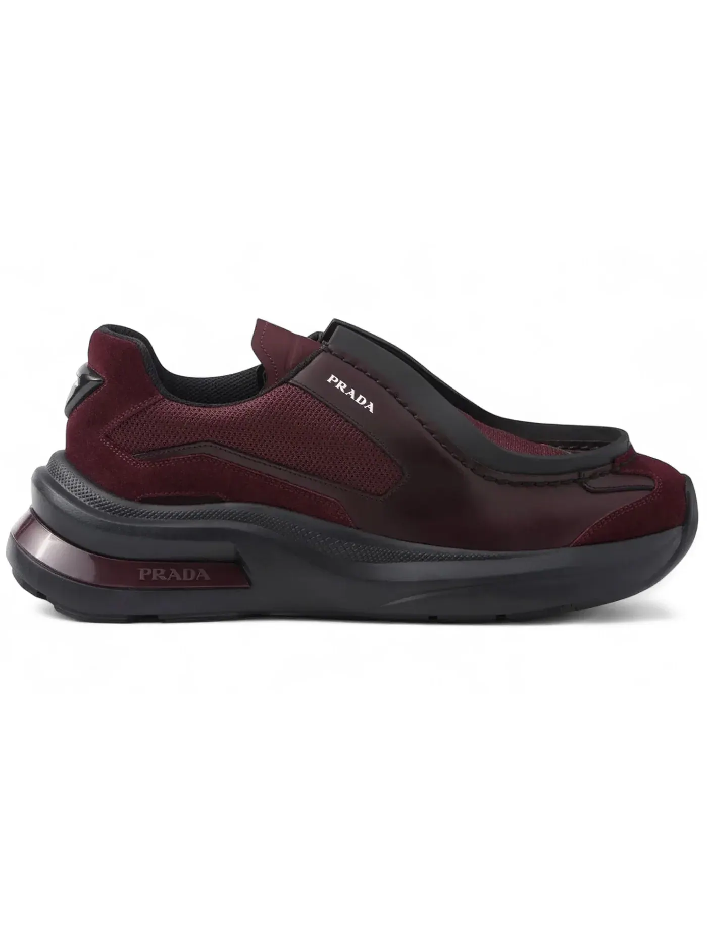Мужские кеды из замши с велосипедной тканью Prada Prada Brushed Leather Sneakers Bike Fabric Suede