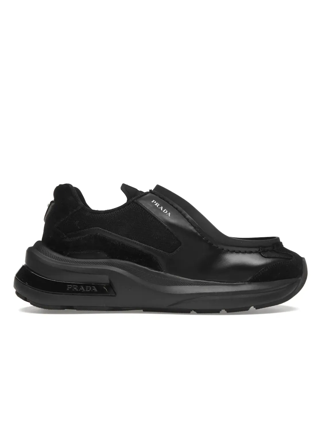 Мужские кроссовки из замши Prada — изображение 1 из 4, черный