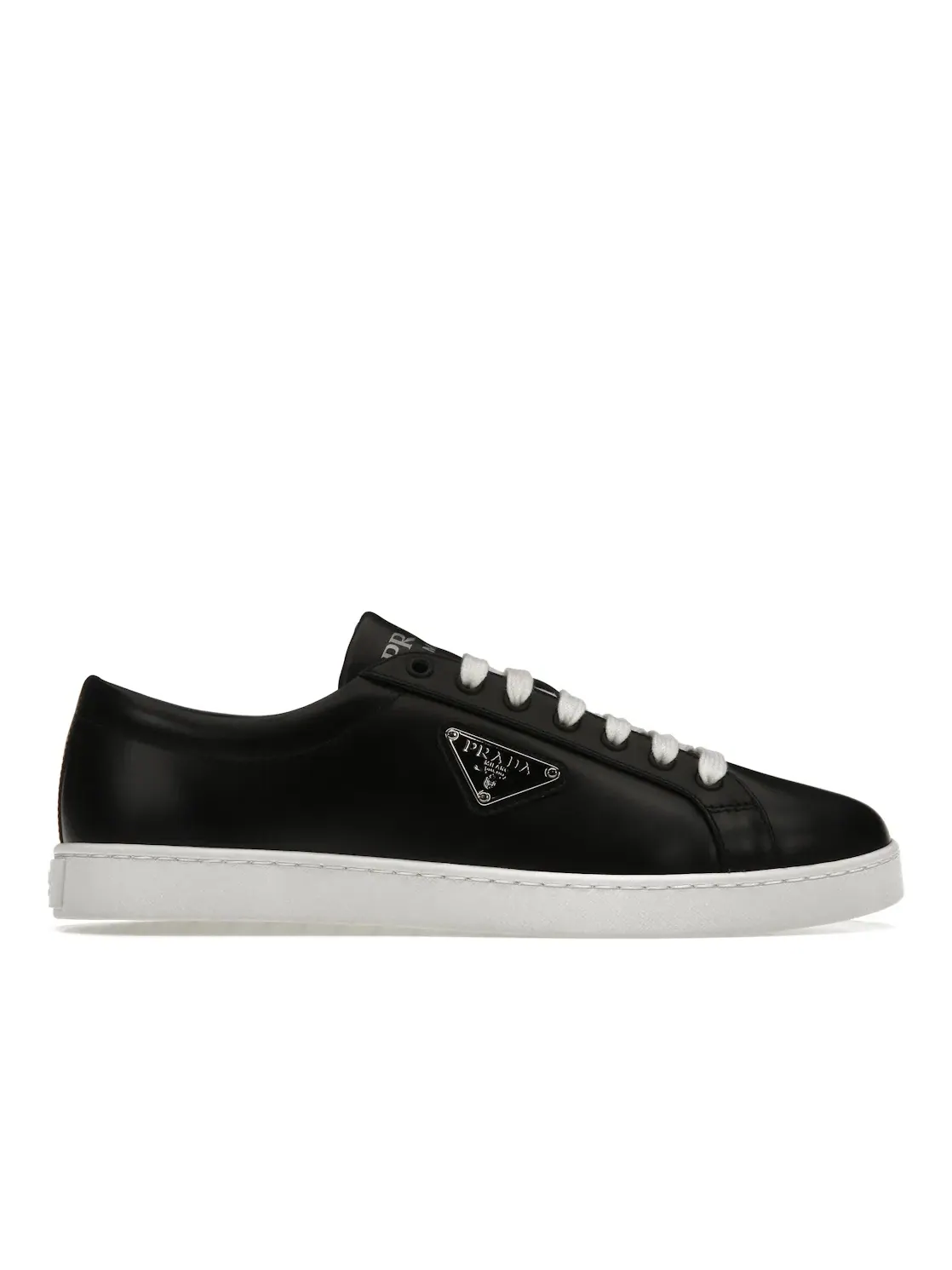 Мужские кроссовки на шнуровке Prada Brushed Sneakers Prada — изображение 1 из 4, черный/черный/белый