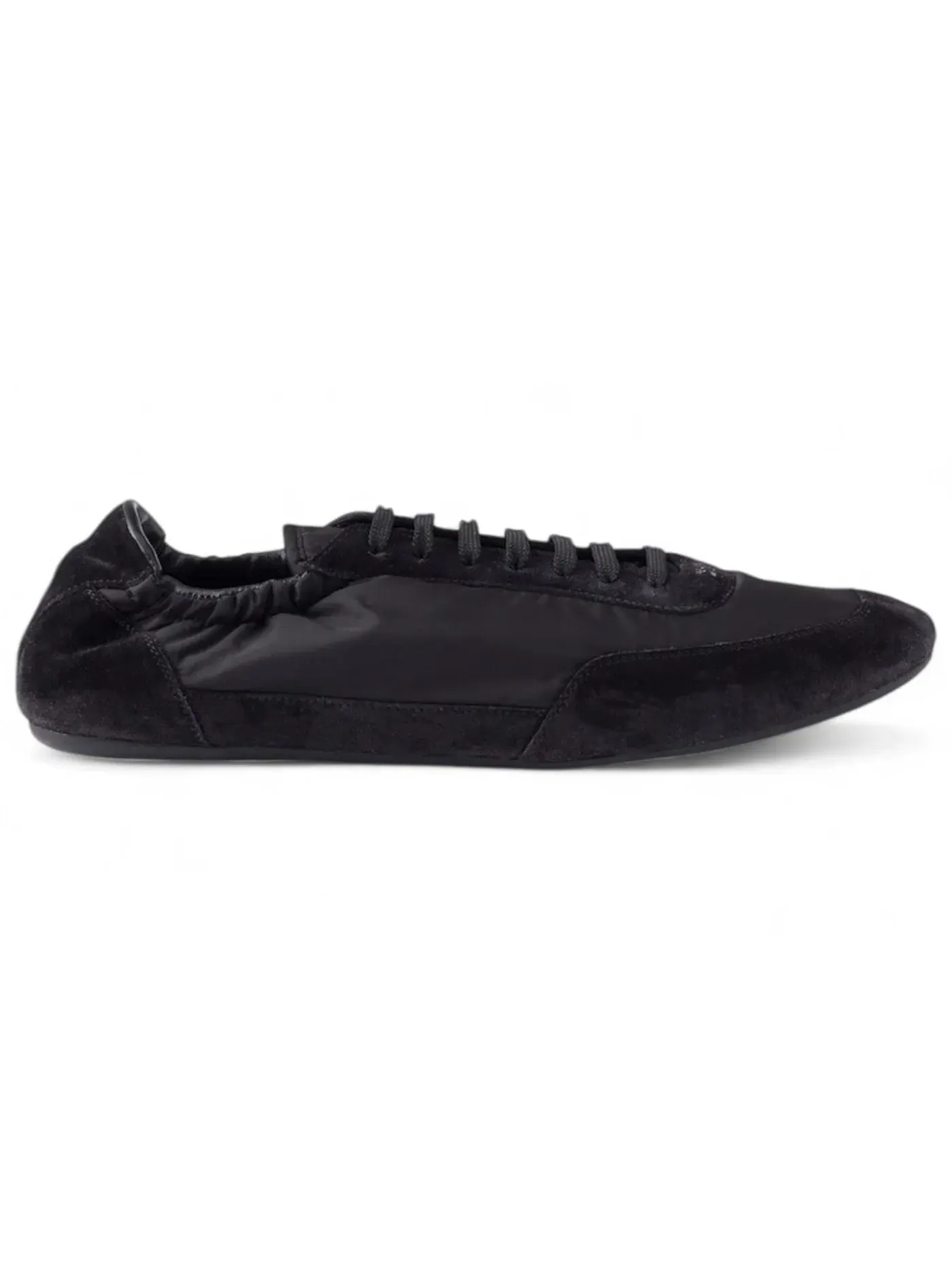 Женские кроссовки с верхом из замши Prada Collapse Re-Nylon — изображение 1 из 1, черный