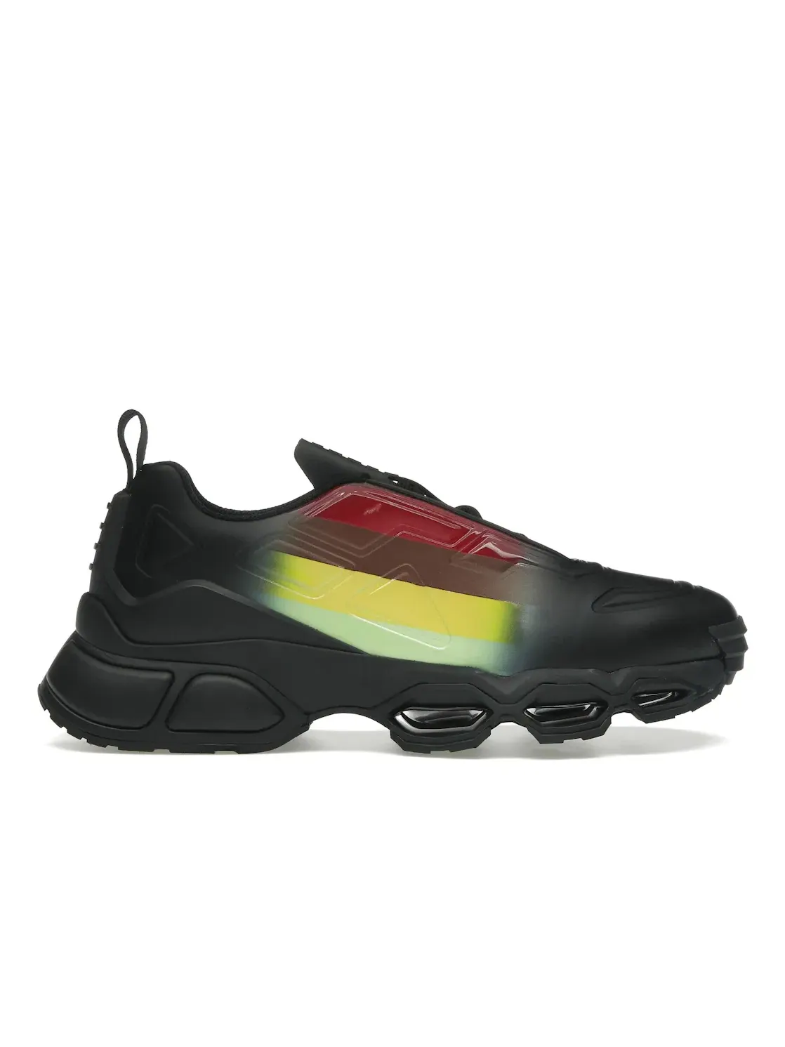 Мужские кроссовки с перекрестным дизайном Prada Collision Cross Sneaker Prada — изображение 1 из 4, черный/зеленый