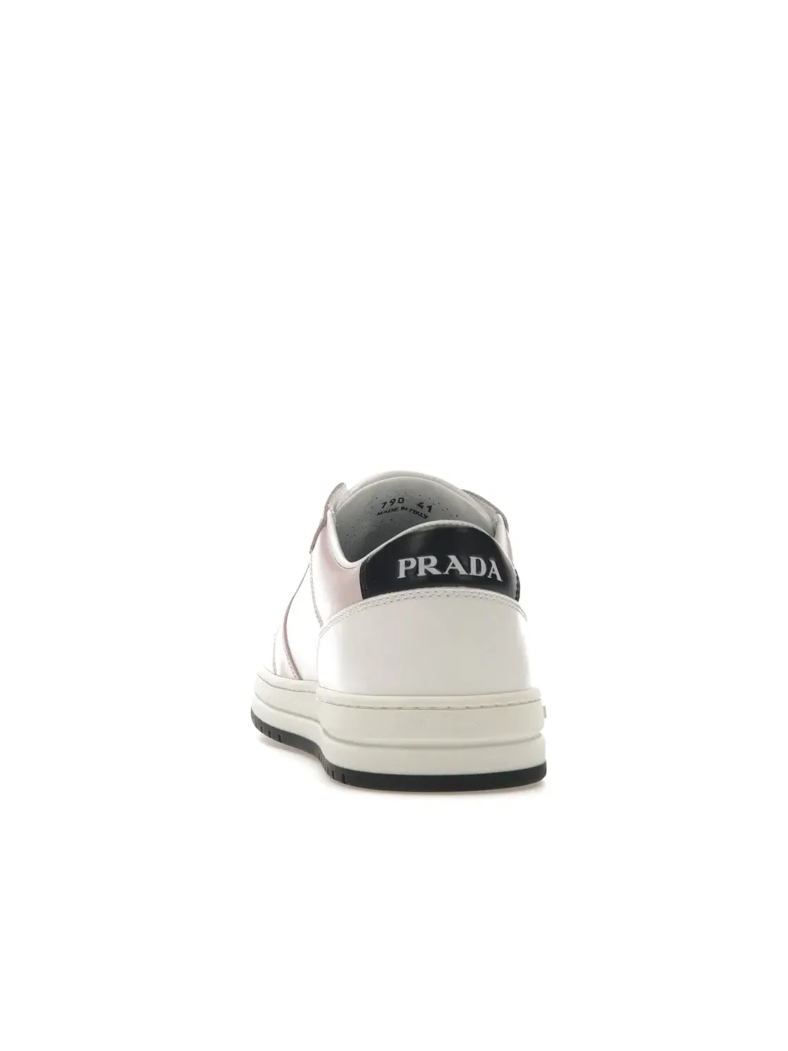 Женские кроссовки из перфорированной кожи Prada District Sneaker Prada — изображение 4 из 4, белый/розовый